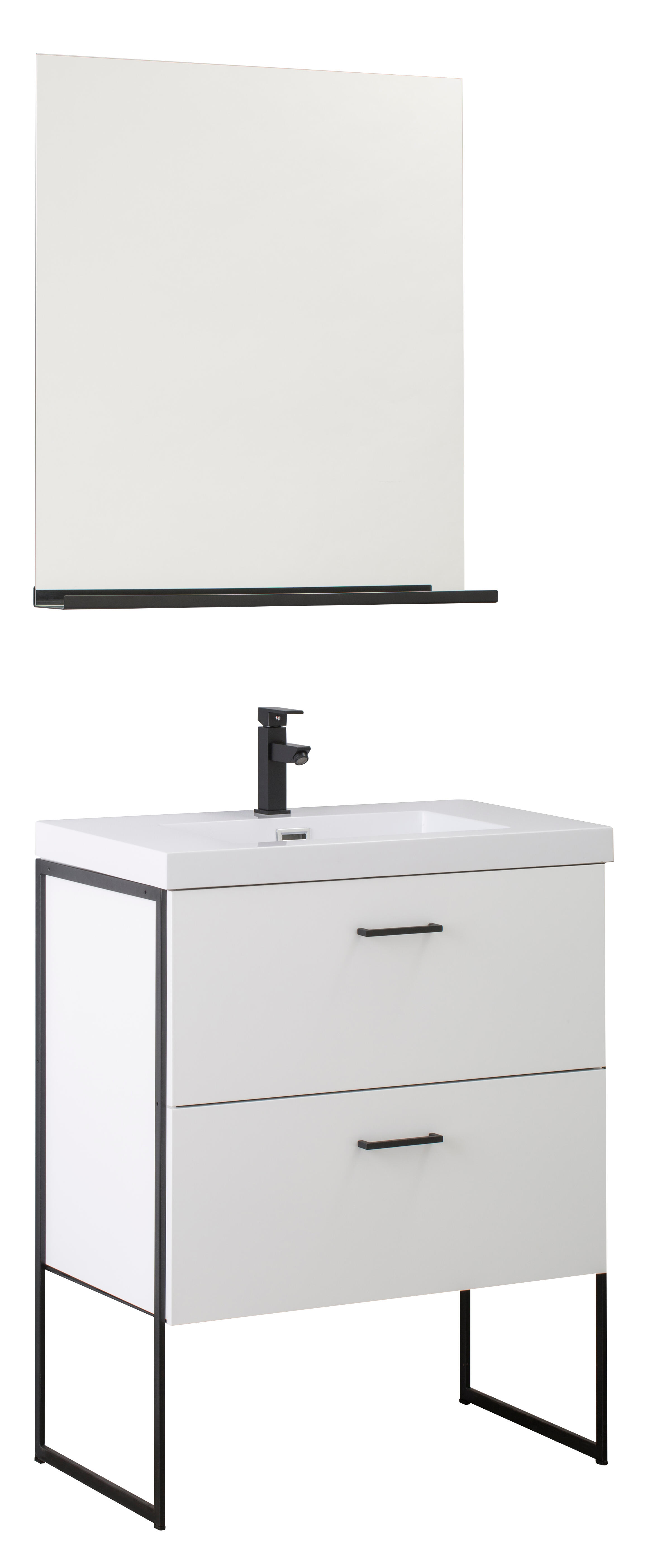Mueble de baño con lavabo Tecnic  blanco mate 60x45 cm - 3