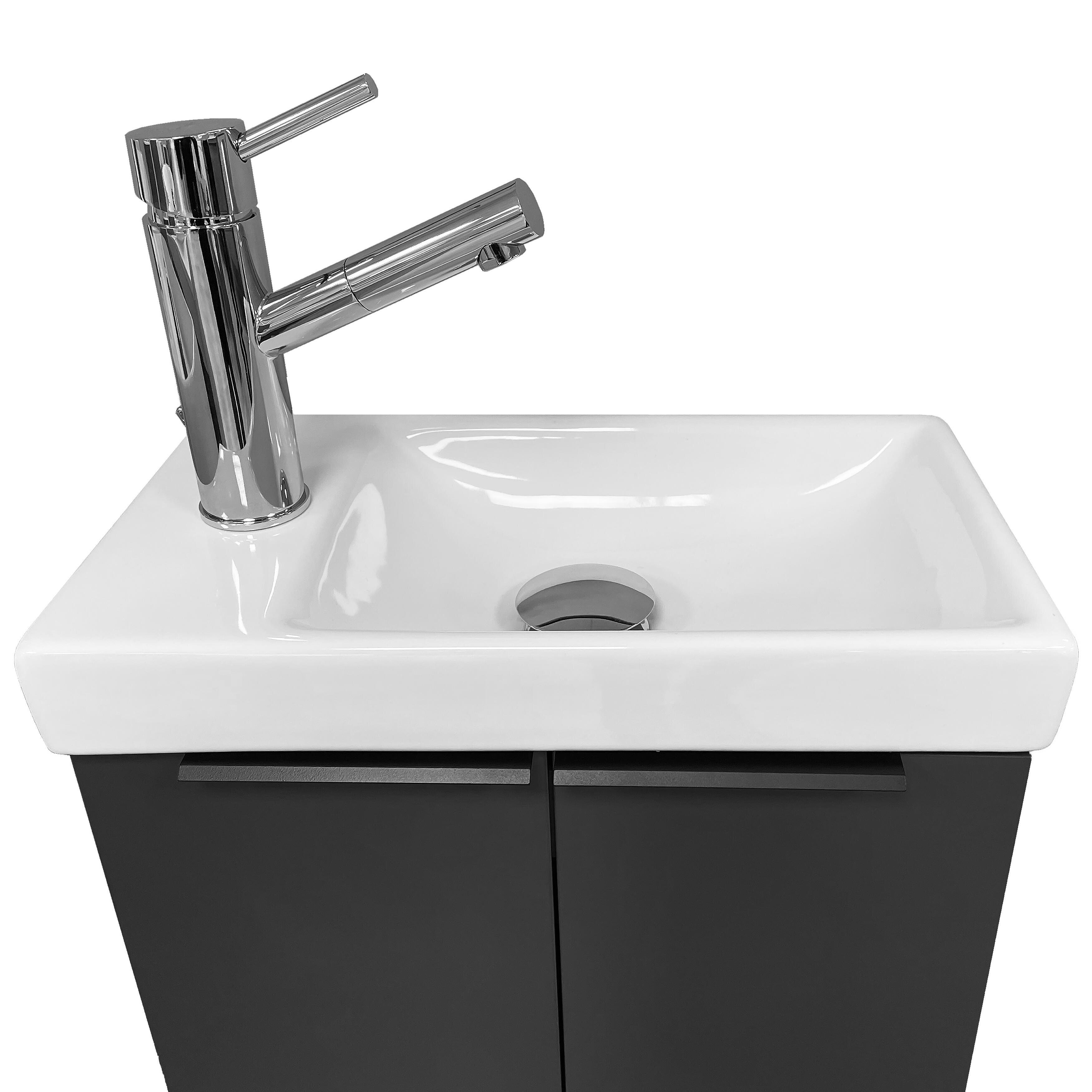 Mueble de baño con lavabo  Espacio Xs olmo mate 40x22 cm - 6