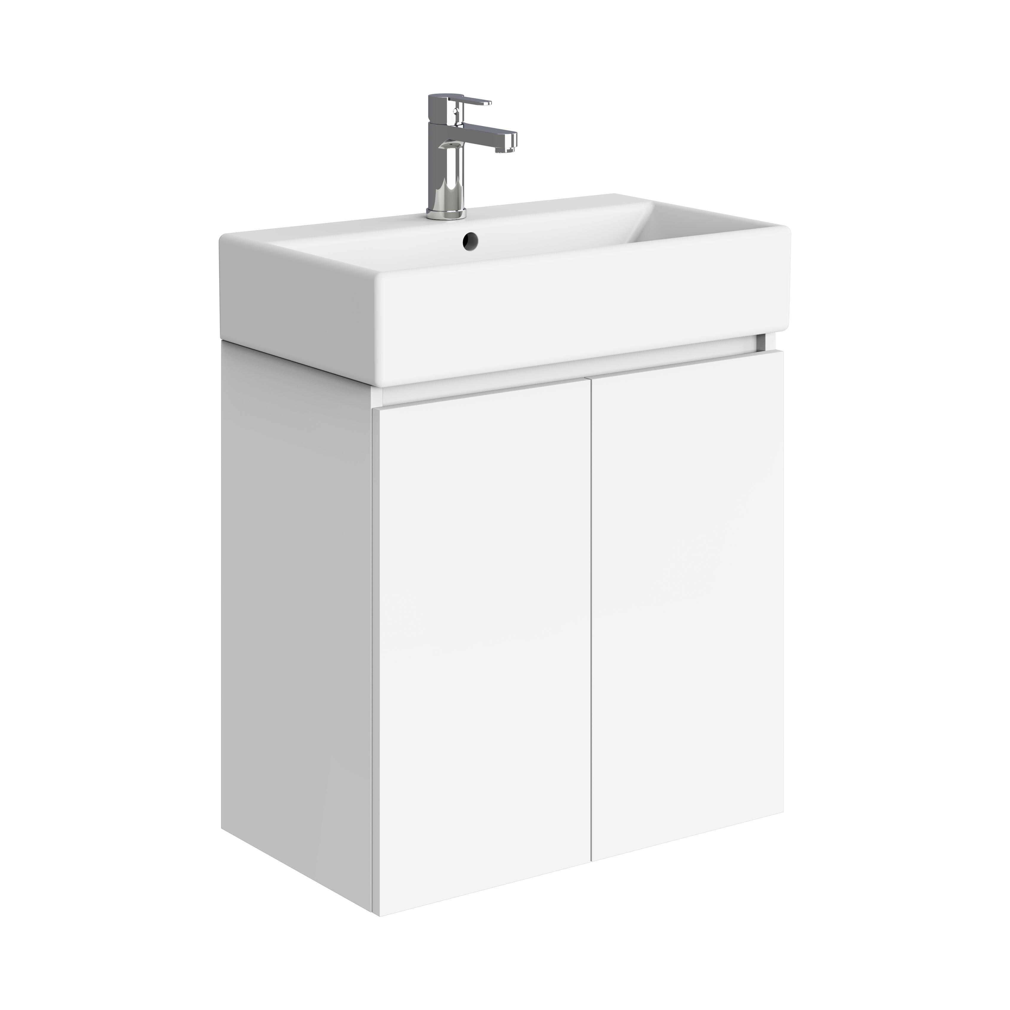 Mueble de baño con lavabo  Espacio L blanco mate 60x35 cm - 2