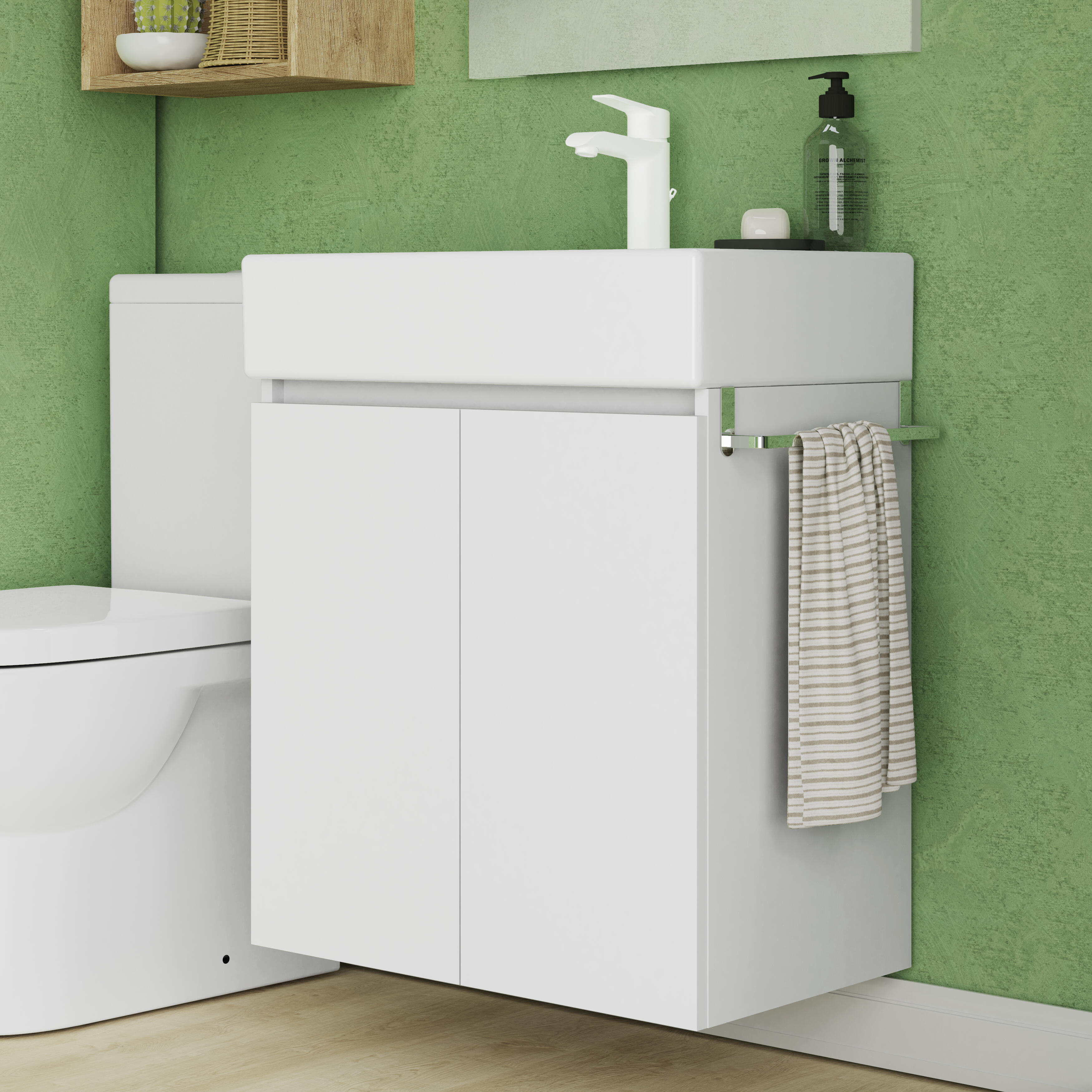 Mueble de baño con lavabo  Espacio L blanco mate 60x35 cm - 4