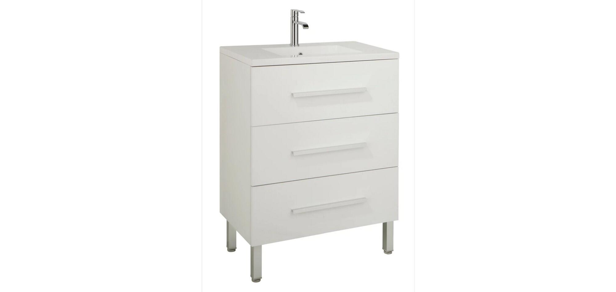 Mueble de baño Madrid blanco 70x39 cm (lavabo no incluido) - 2