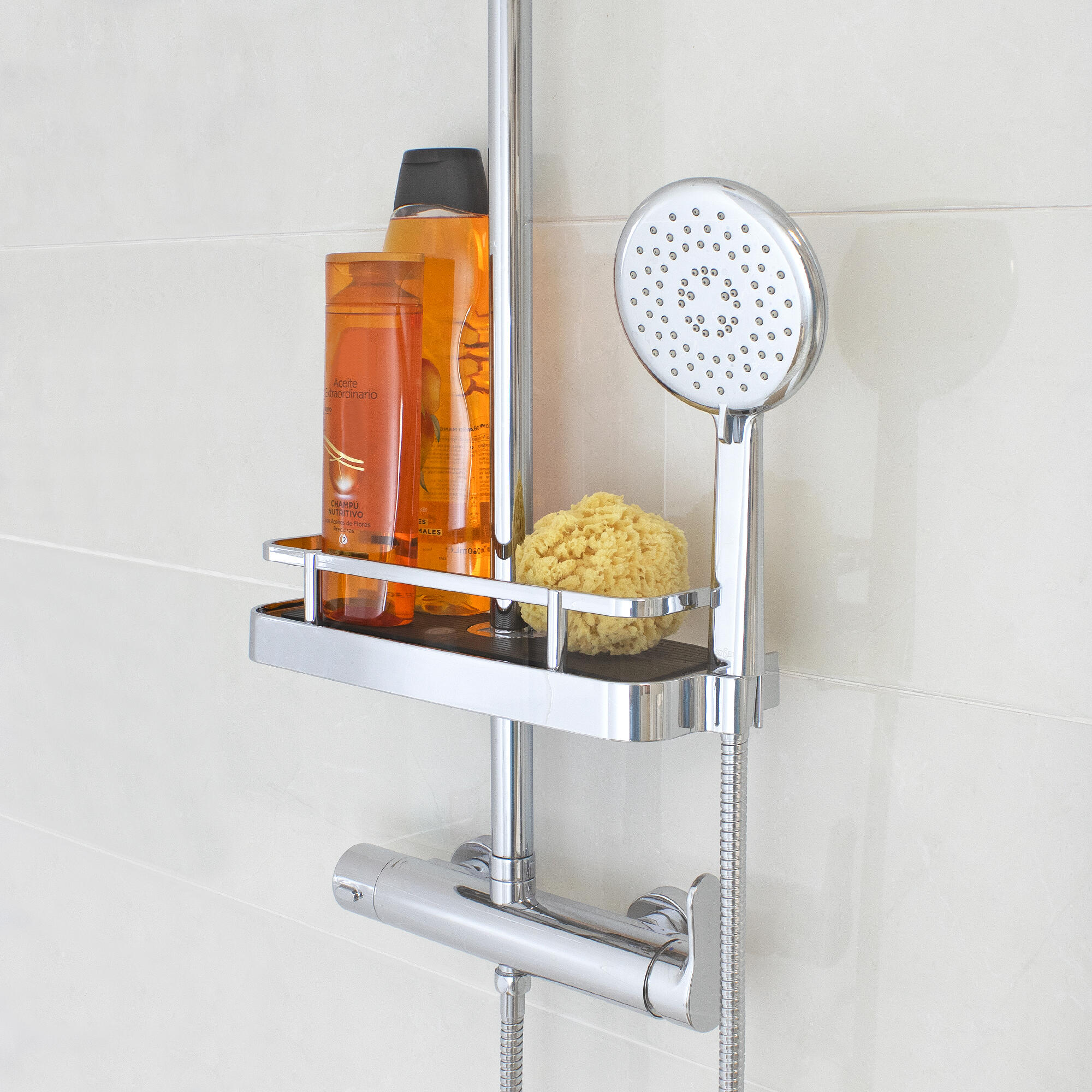 Cesto de duche p/rampa preto/cromado - 4
