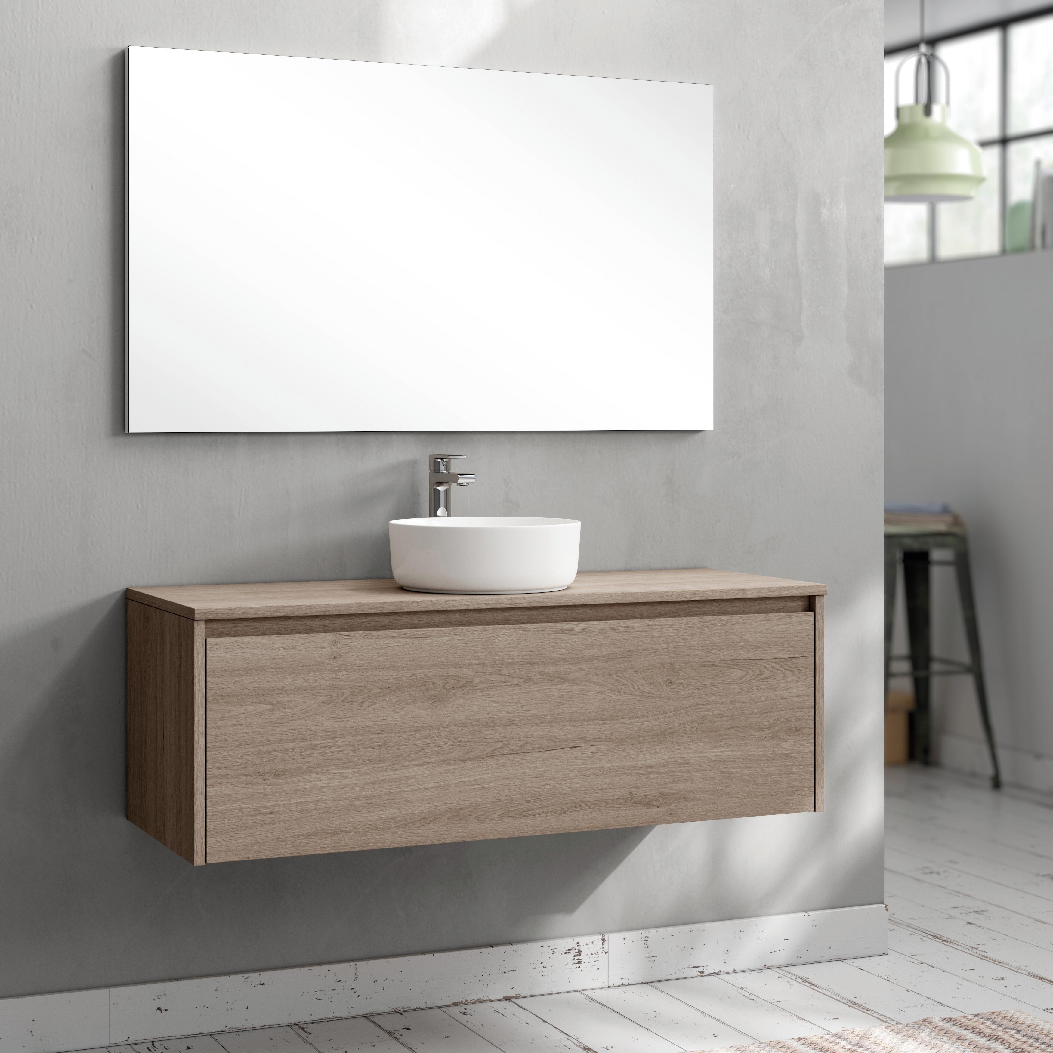 Encimera lavabo  Moon roble 120x46x2 cm - 2