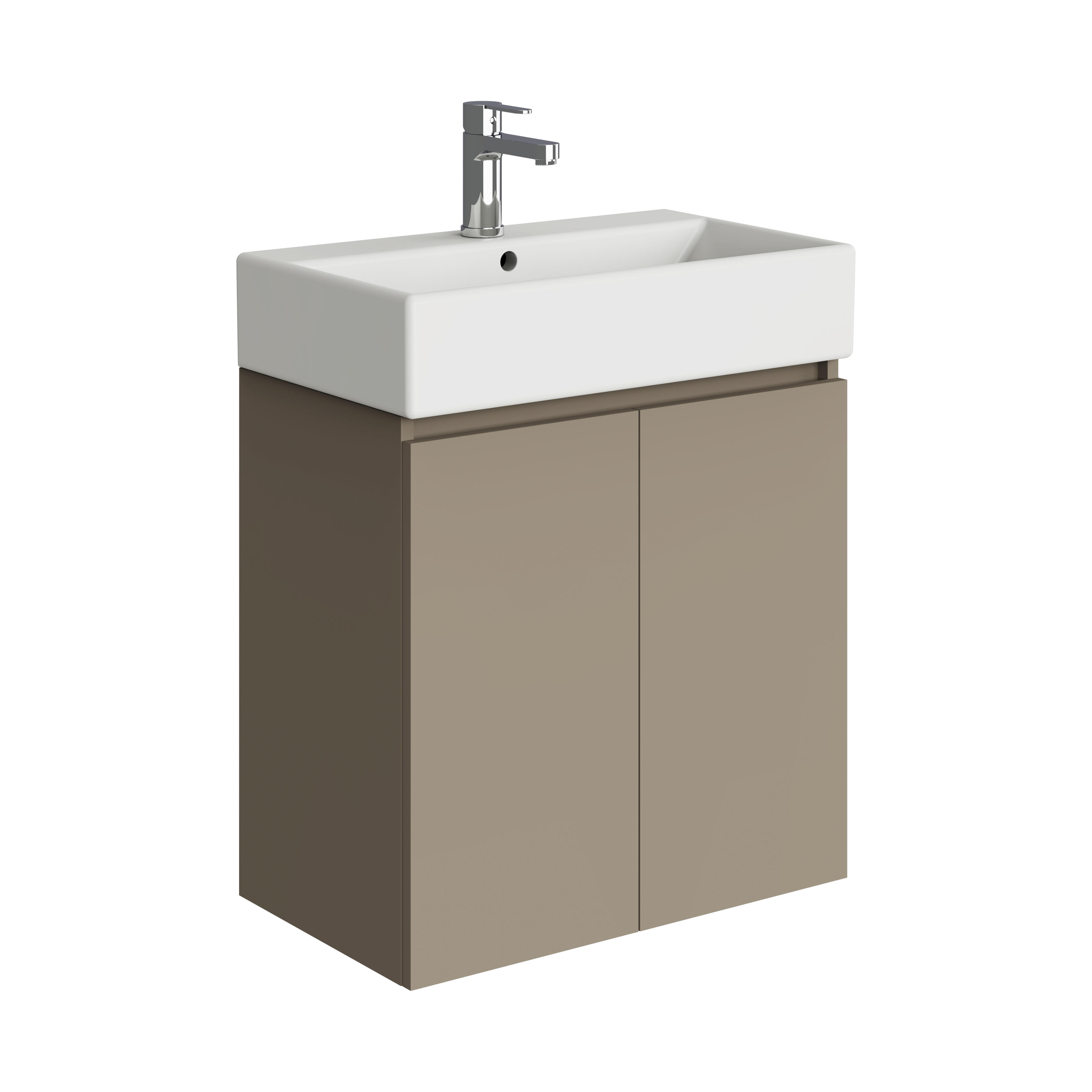 Mueble de baño con lavabo  Espacio L topo mate 60x35 cm - 3