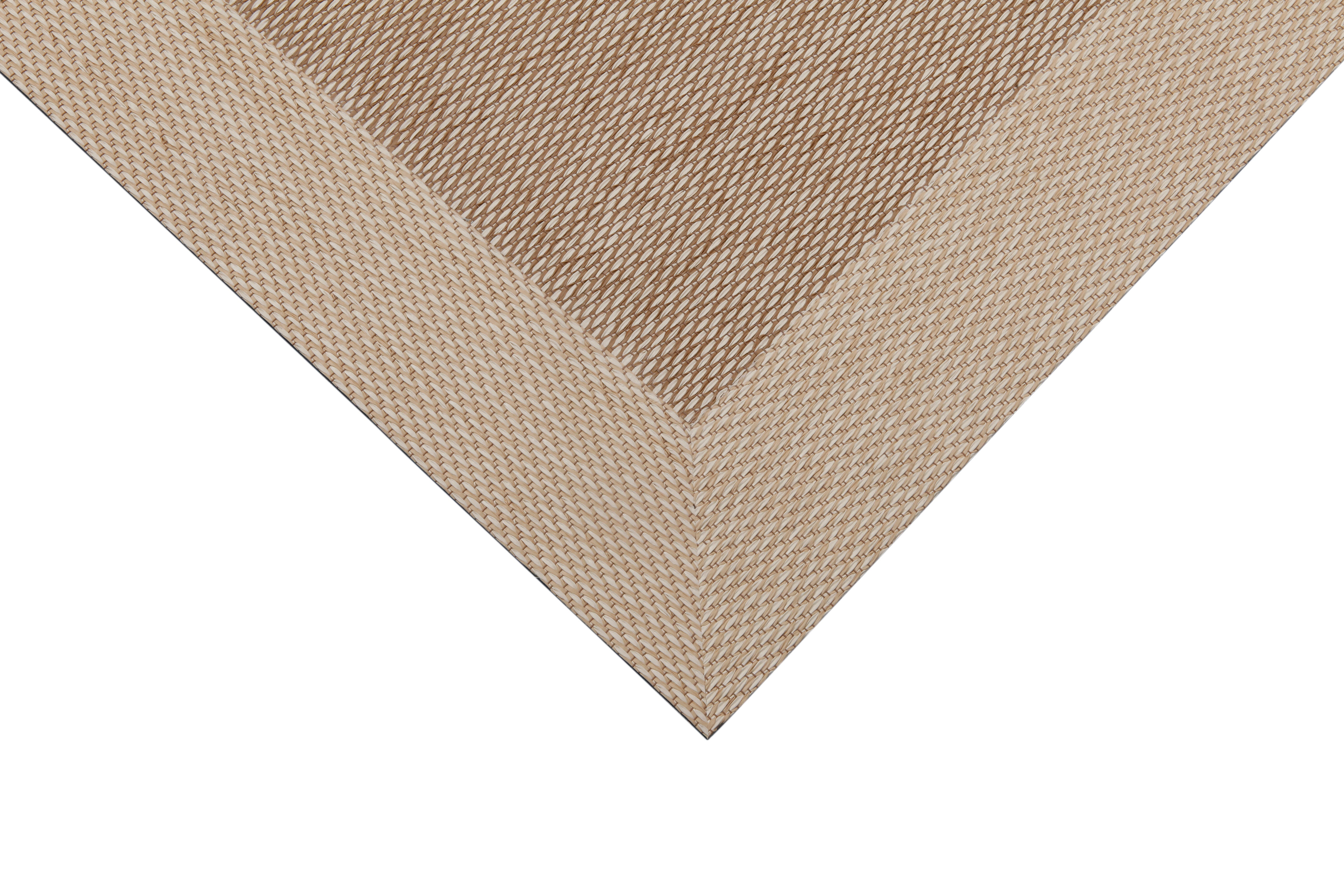 Alfombra exterior/interior pvc Teplon Cenefa 120x180cm tejido plano base antideslizante marco beige / natural - 7