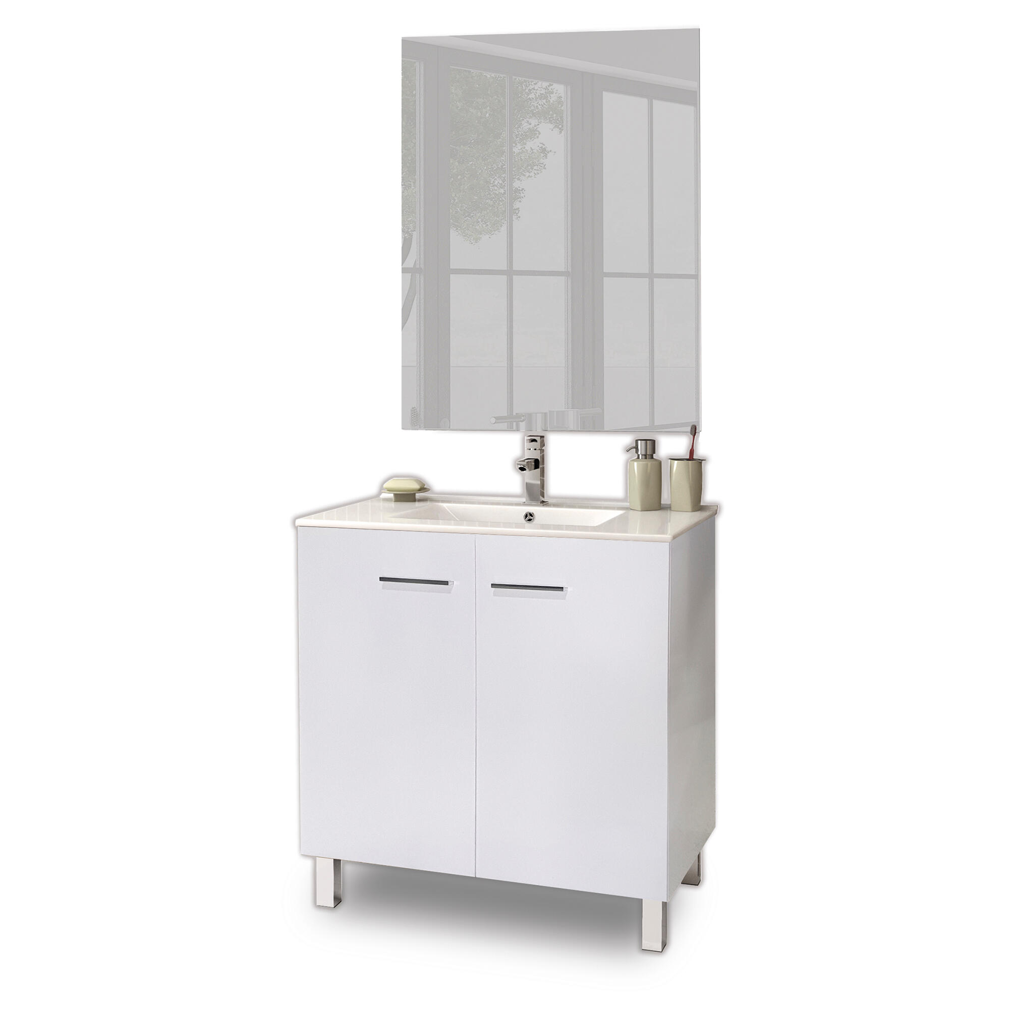 Conjunto de mueble de baño mindoro 60 blanco