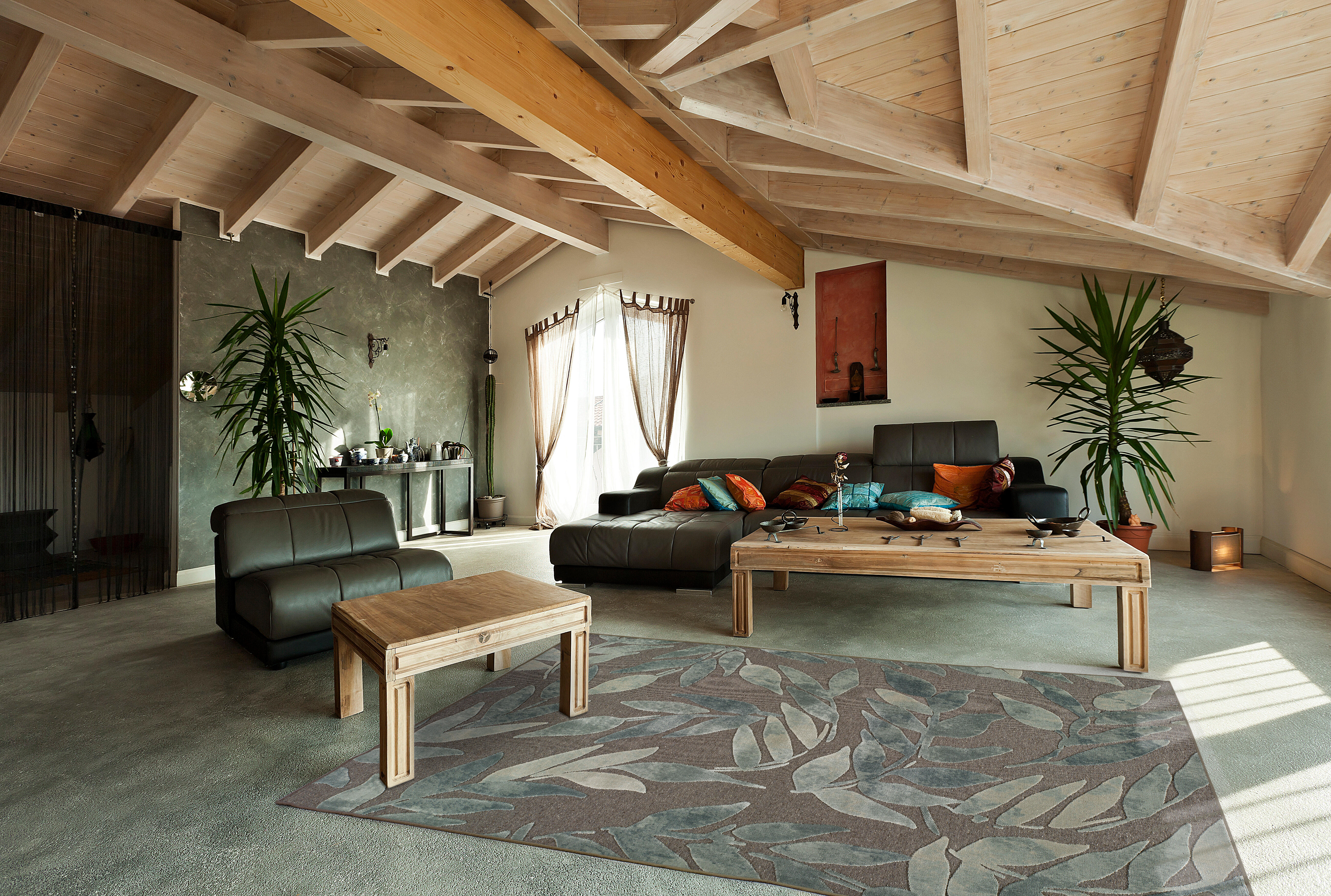 Alfombra viscosa leafy verde 160x230cm