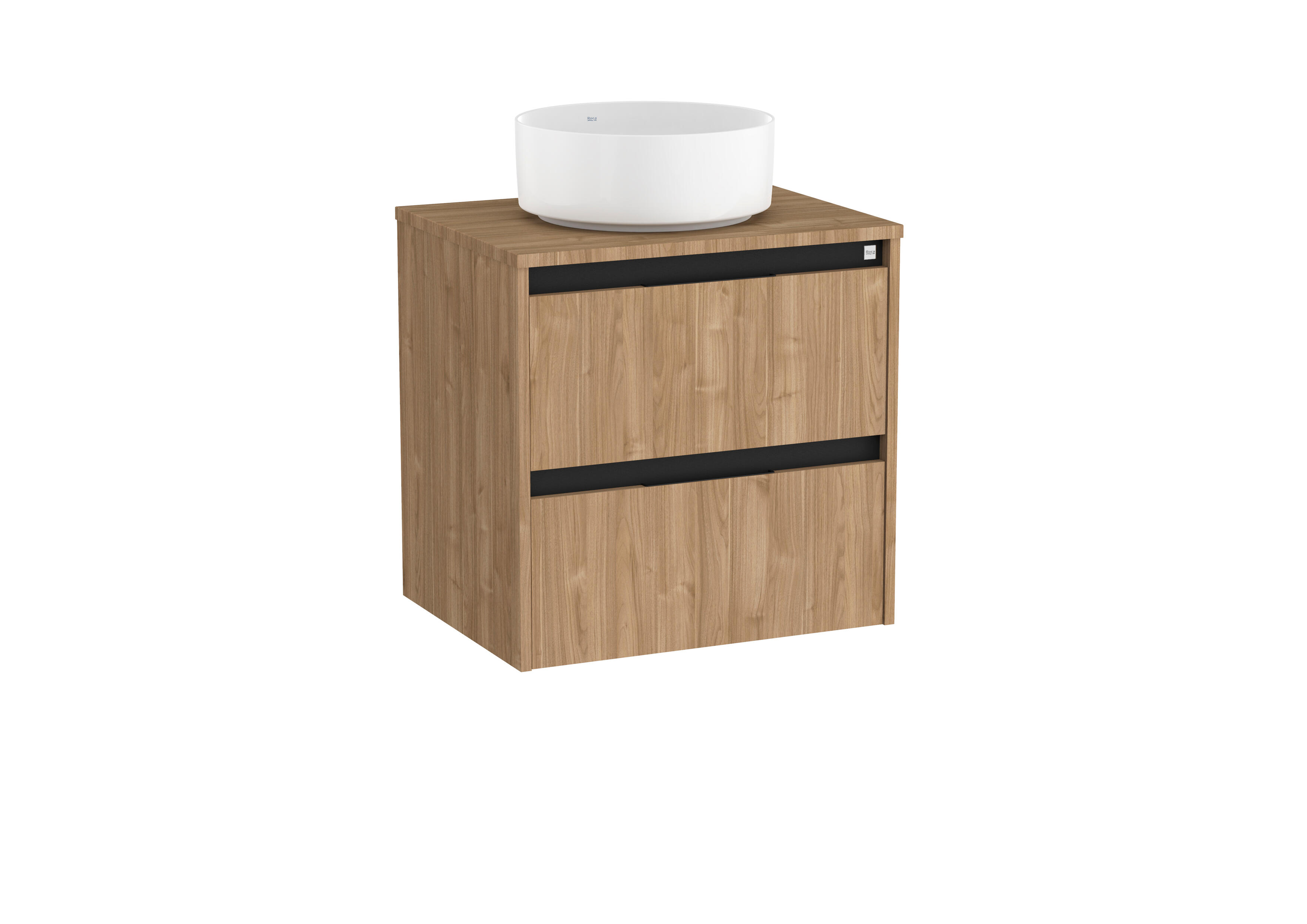 Mueble de baño con lavabo alpine roca nogal 60x46 cm