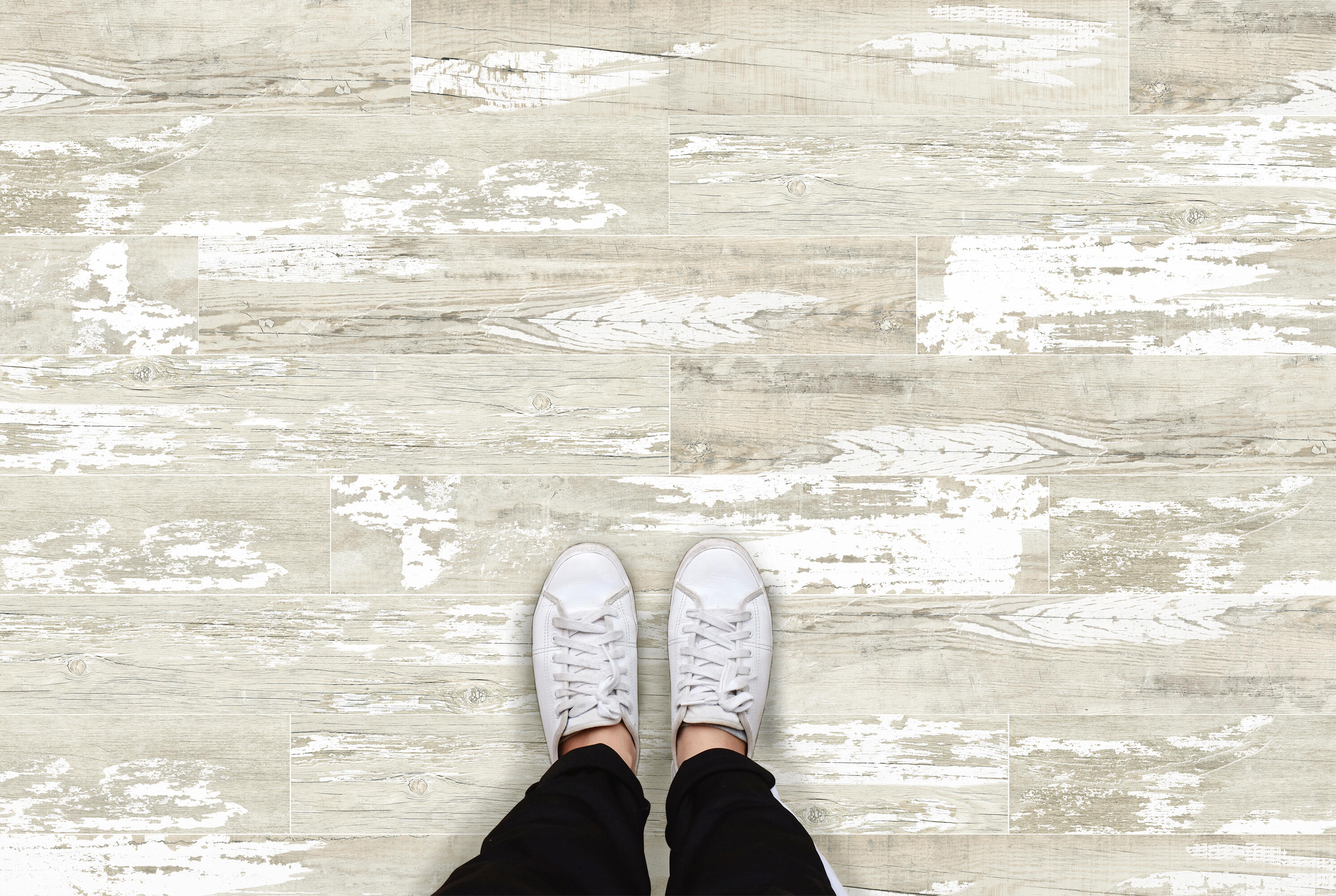 Suelo vinílico rollo básico colección motif efecto madera beige 2m