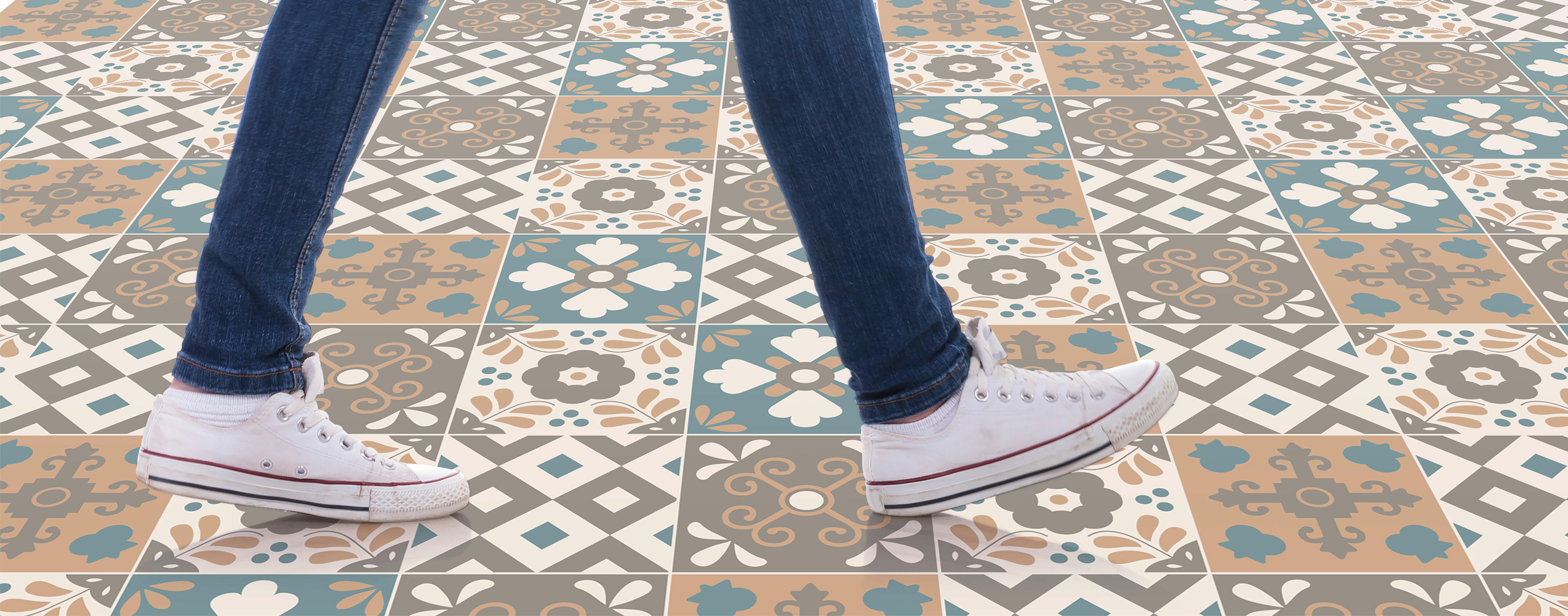Suelo vinílico rollo one deco hidraulic 2x8 m