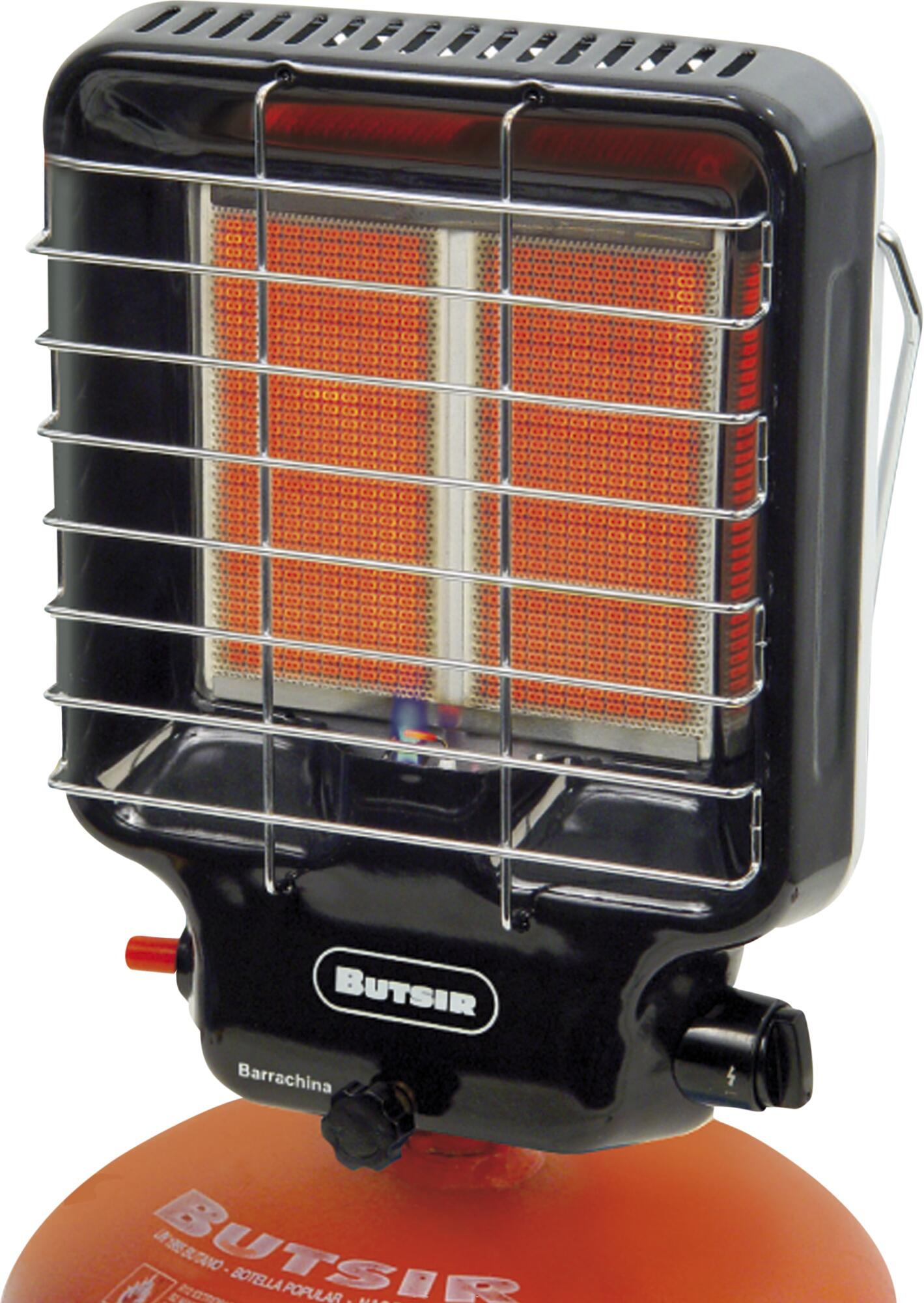 Estufa de gas radiante portátil butsir naranja 3 kw