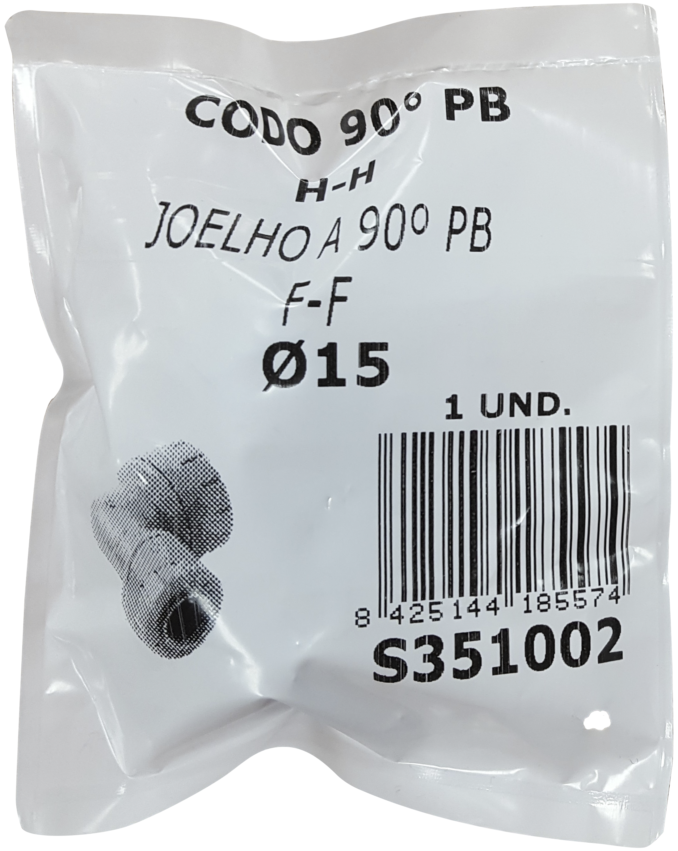 Codo polibutileno Ø15mm - 2