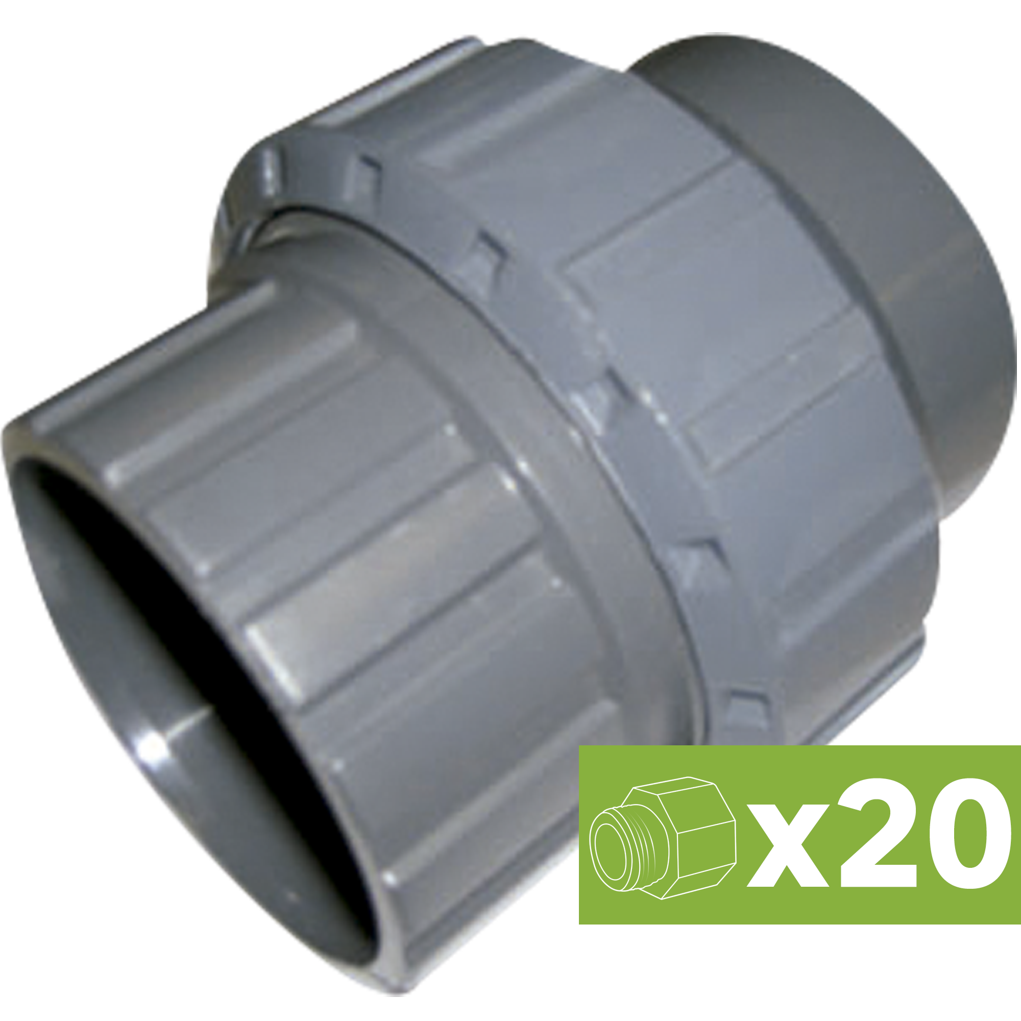 Lote 20 enlaces pvc presión ø 25 mm h-h