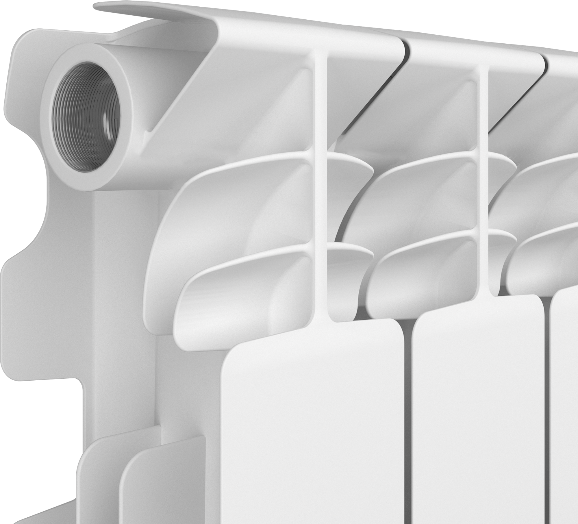 Radiador de água Equation 64 cm 8 elementos 1020 w branco - 6