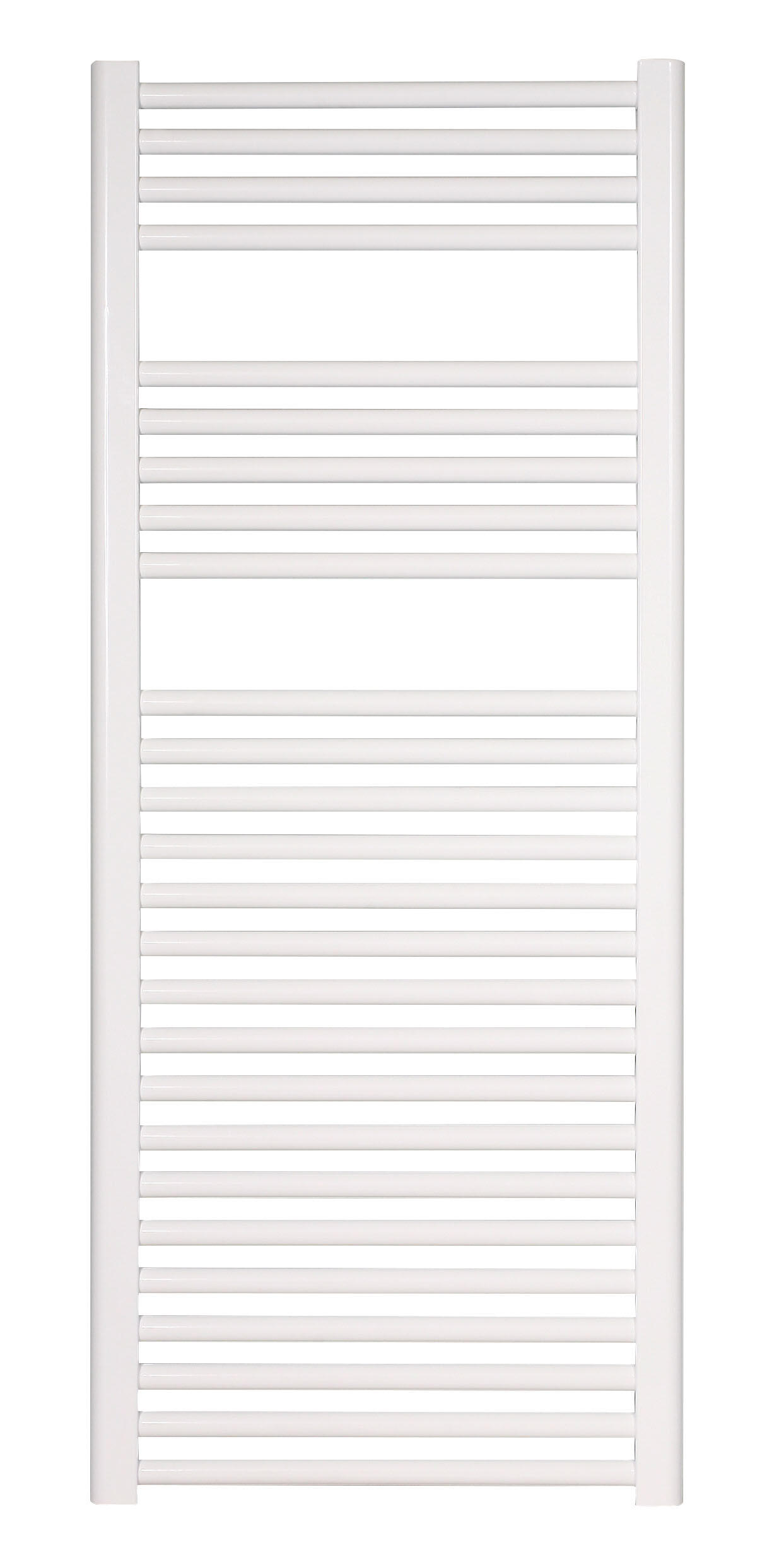 Radiador toallero de agua cicsa renova 120x50 color blanco con tomas laterales