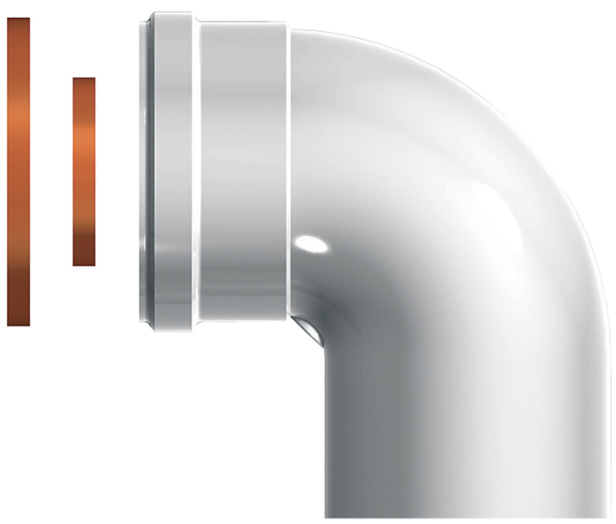 Codo de 90º m/h de radio amplio