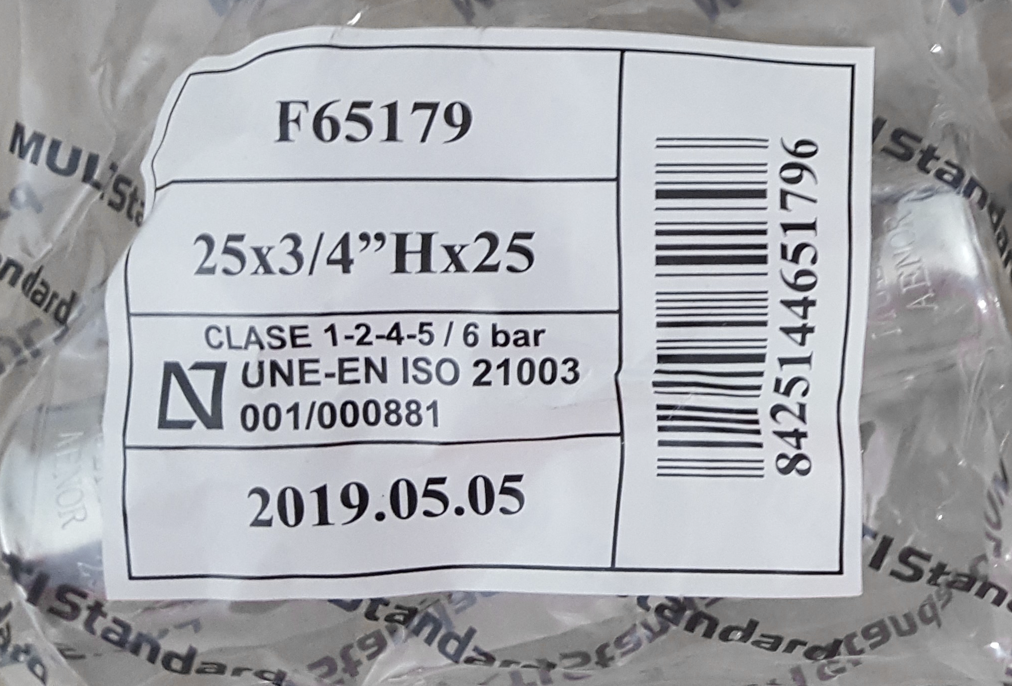 Te multicapa Press Ø25 - H3/4