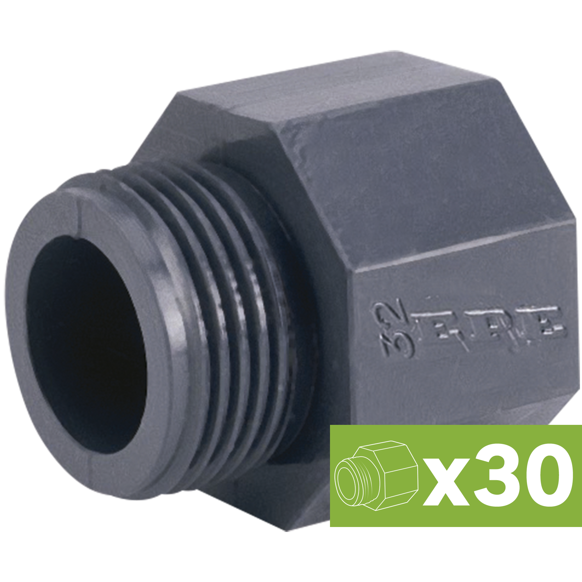 Lote 30 manguito pvc presión 20 mm 1/2 m