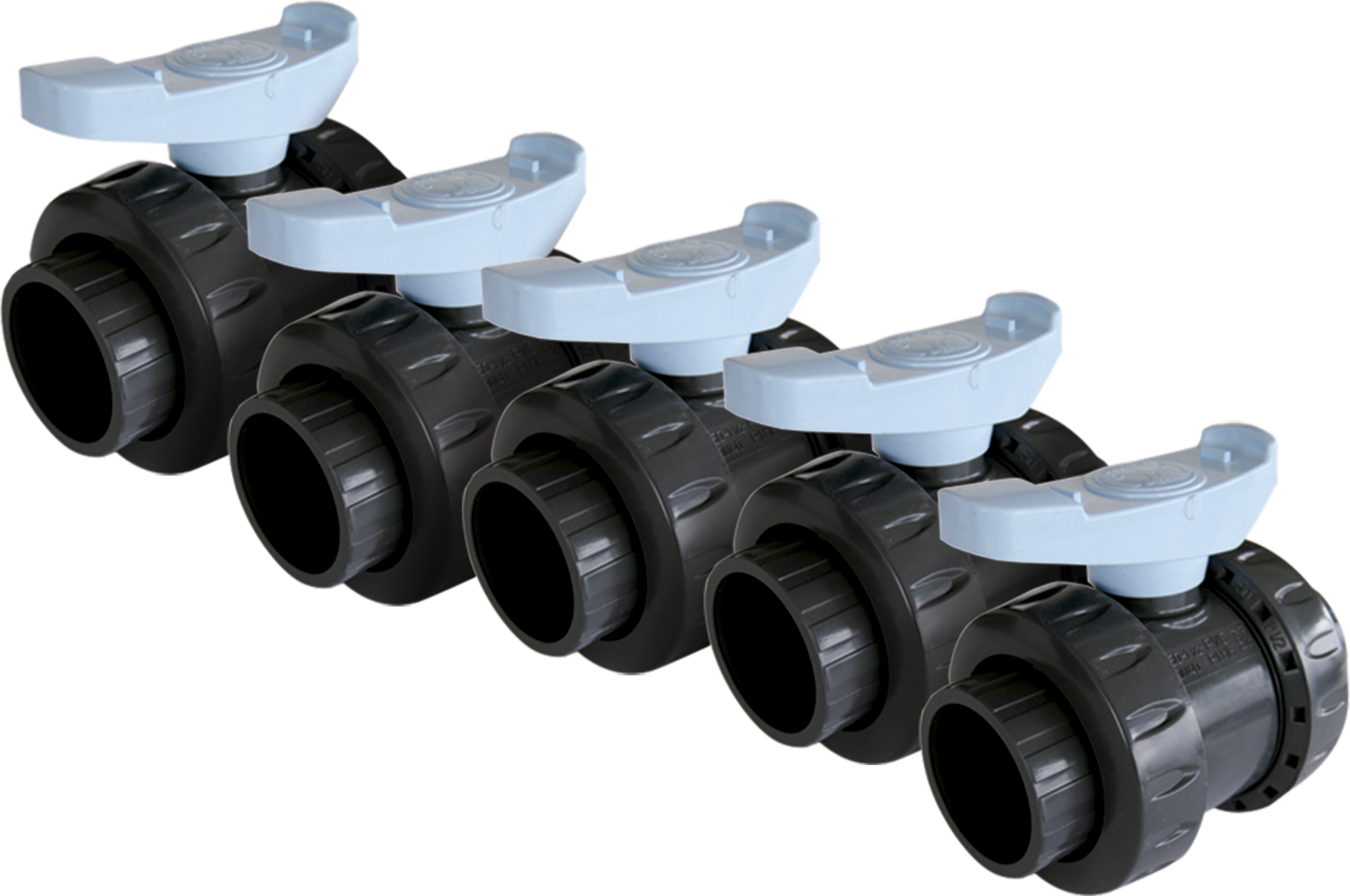 Lote 5 válvulas de esfera para pvc presión ø 32 mm h-h