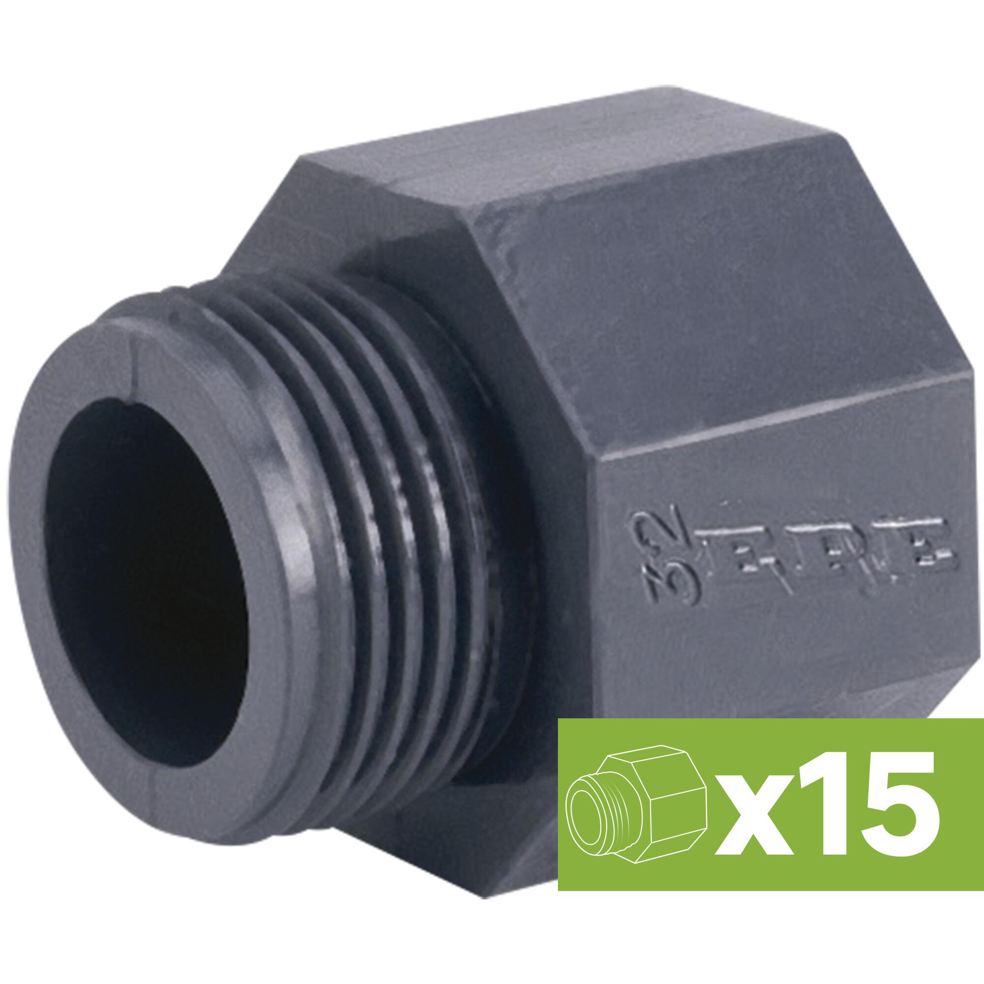 Lote 15 manguito pvc presión 32 mm 1 m