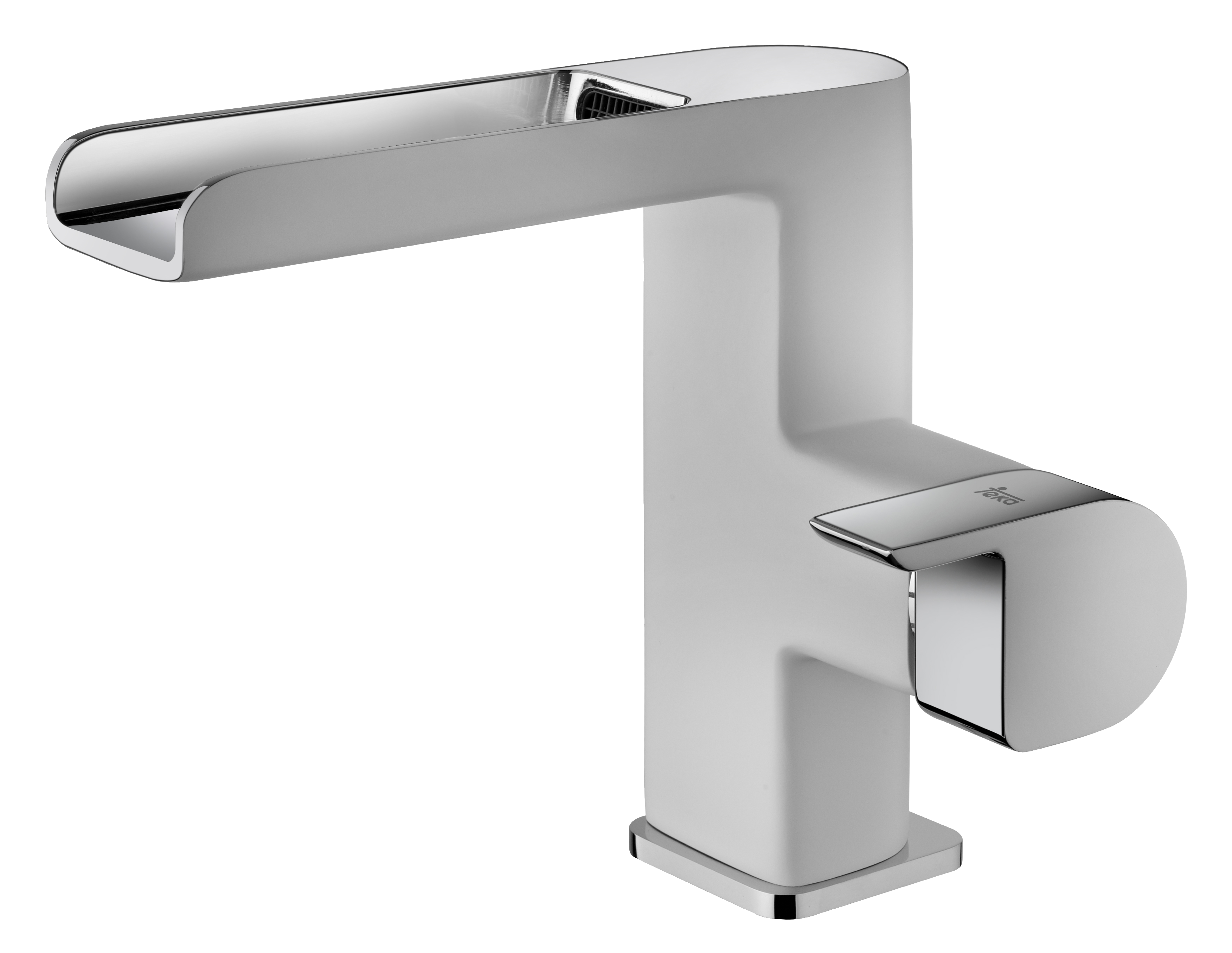 Grifo lavabo strohm teka formentera blanco, cromo
