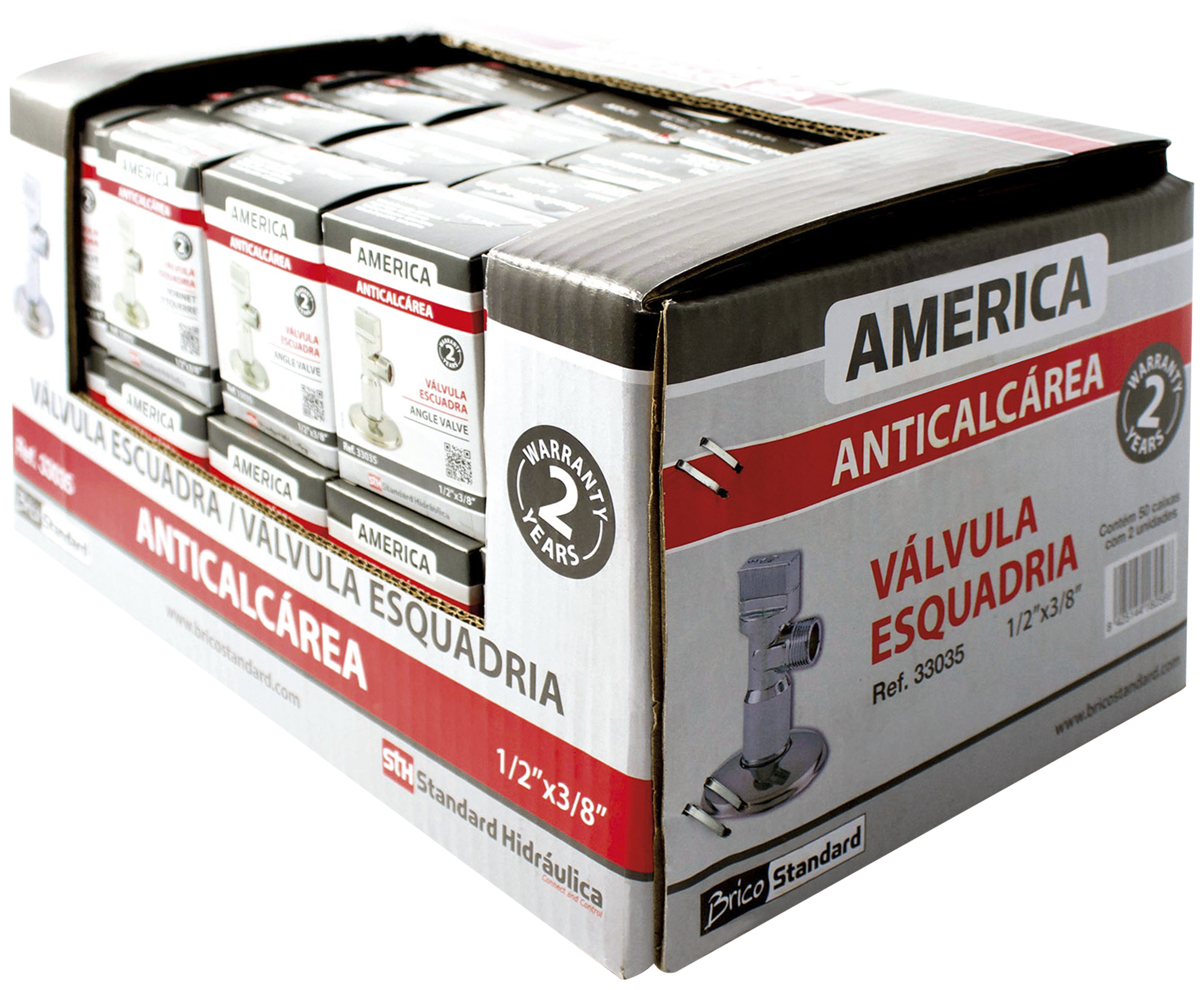 Llave escuadra america antical 1/2-3/8 2ud - 6