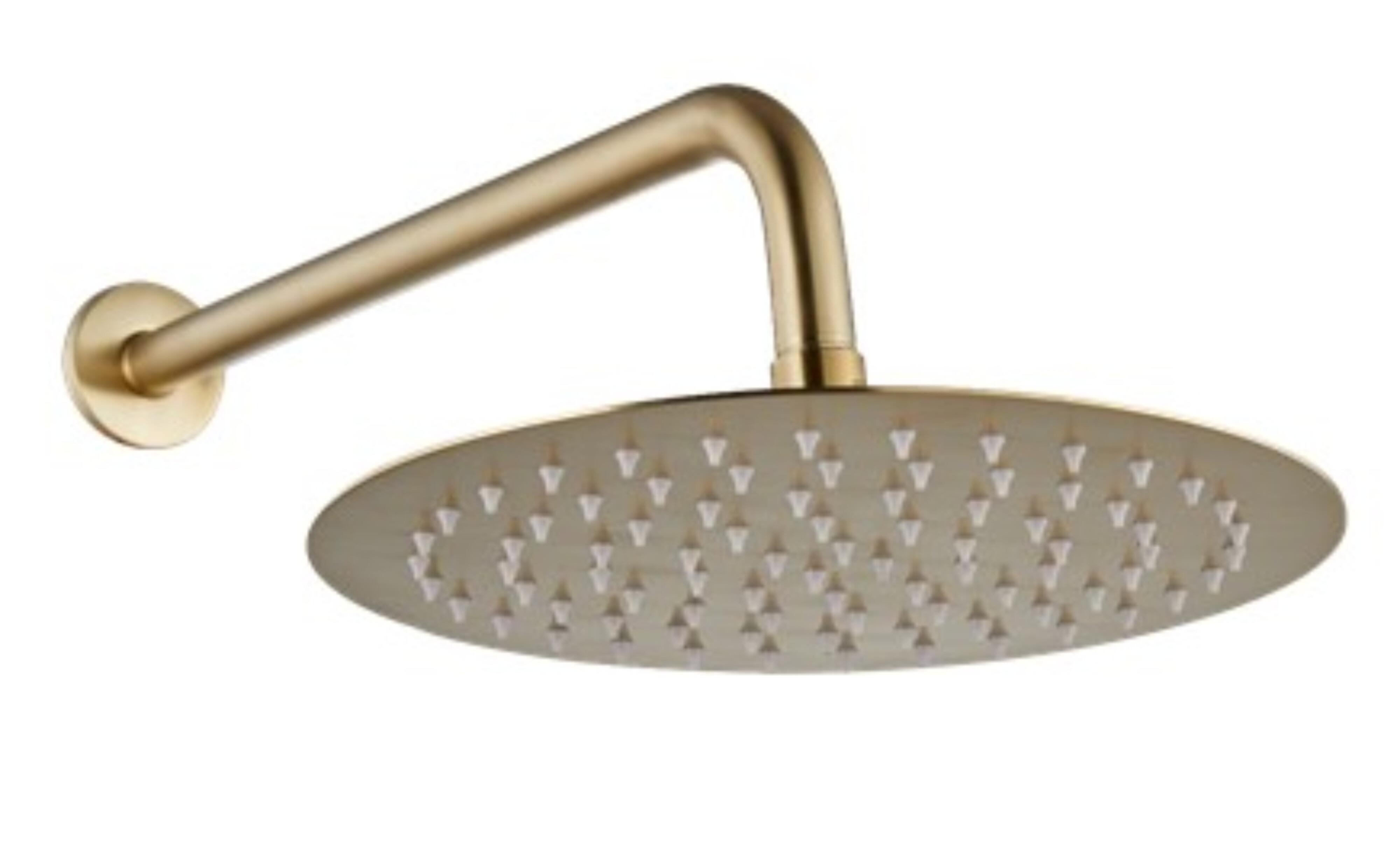 Ducha empotrada monomando EDOUARD ROUSSEAU oro mate redondo. Rociador a pared 25 cm Antical 2 vías - 4