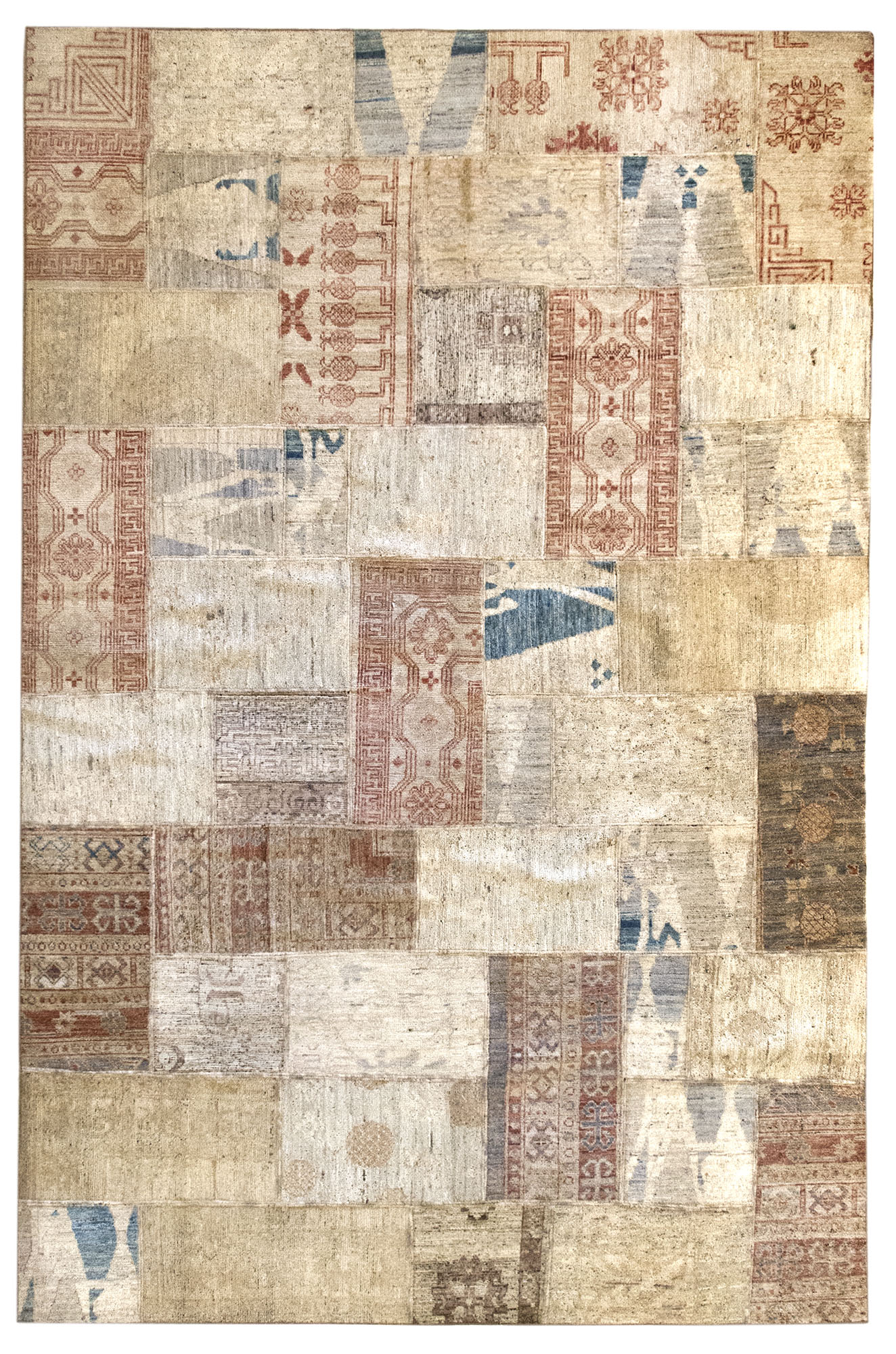 Alfombra de lana tabriz collage 193x290 cm