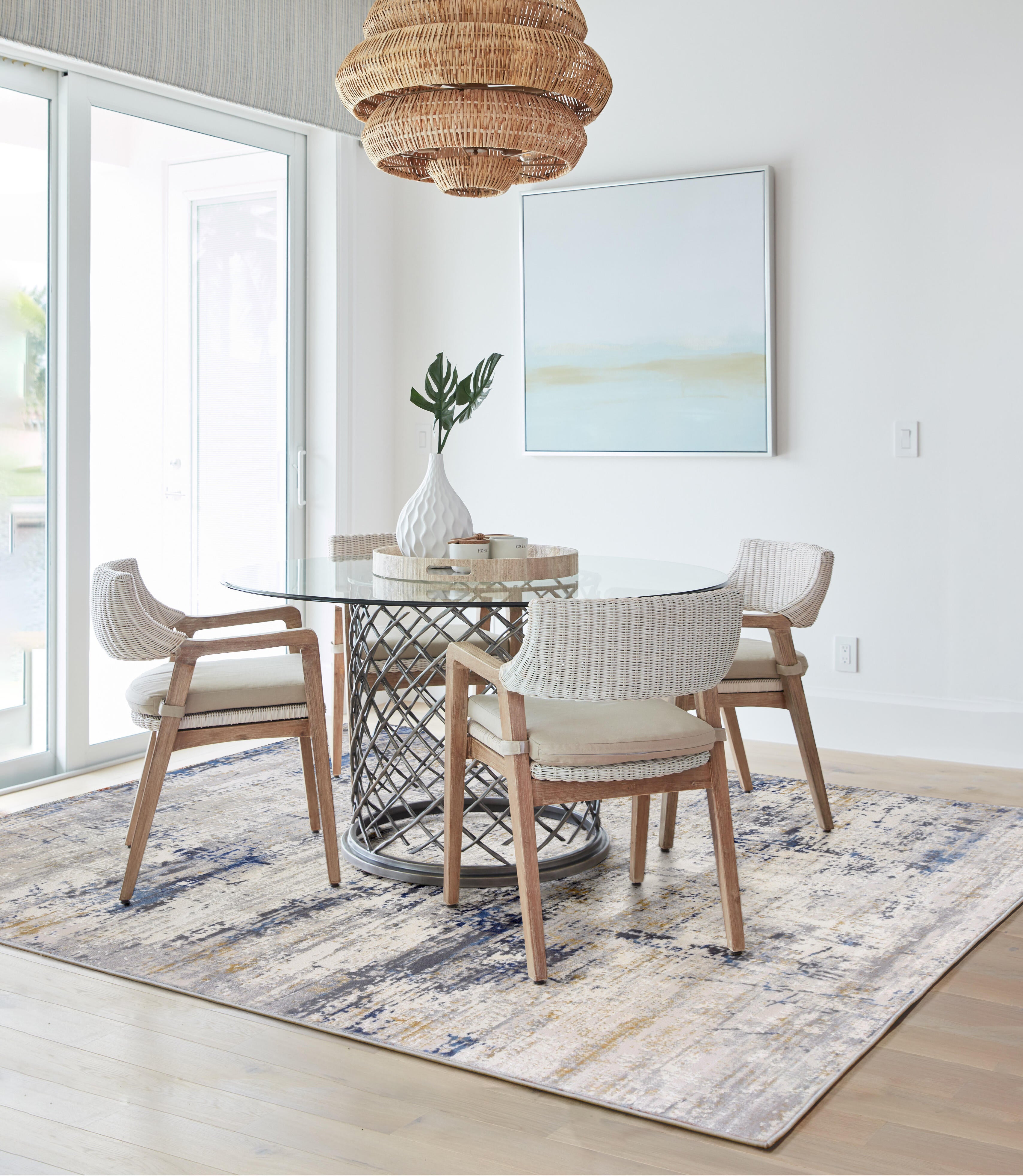 Alfombra polipropileno Pinot 148/004 160x230cm pelo mediano  geométrico azul - 2