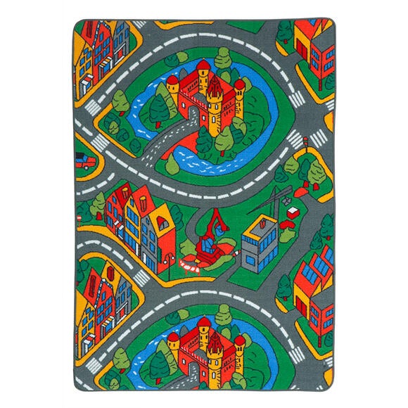 Alfombra infantil de poliamida rally farm cost 140x200 cm