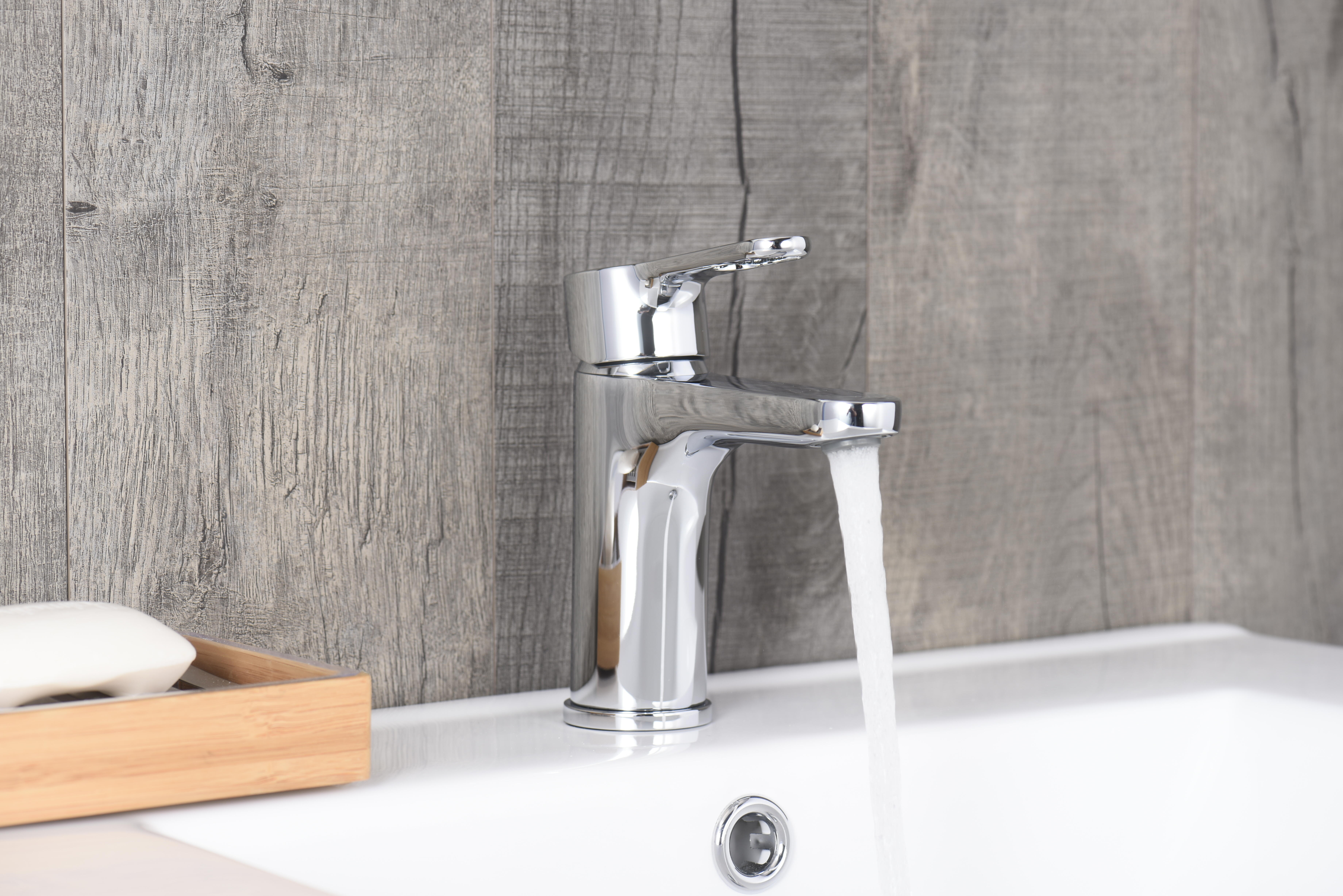 Grifo de lavabo ROCA Atis monomando cromo brillo. Apertura en frío. Antical. Latón - 12