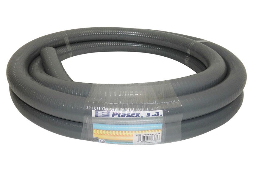 Rollo pvc evacuacion flexible 50mm 5m gris