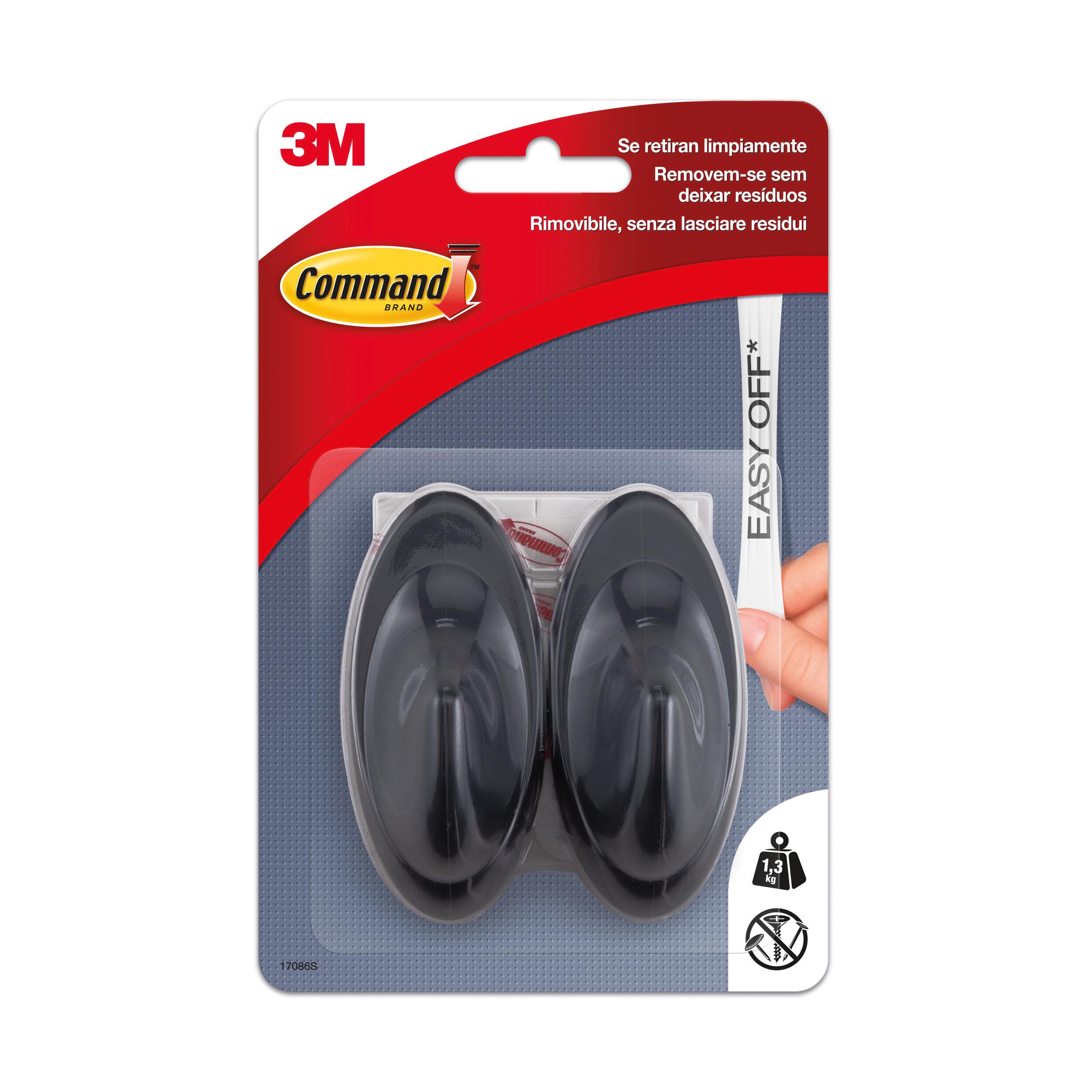 Command 17082 - Ganci Adesivi Rimovibili, Set Da 2, Fino A 450g Di Portata, Senza Danni Per Pareti, Ideale Per Casa E Ufficio