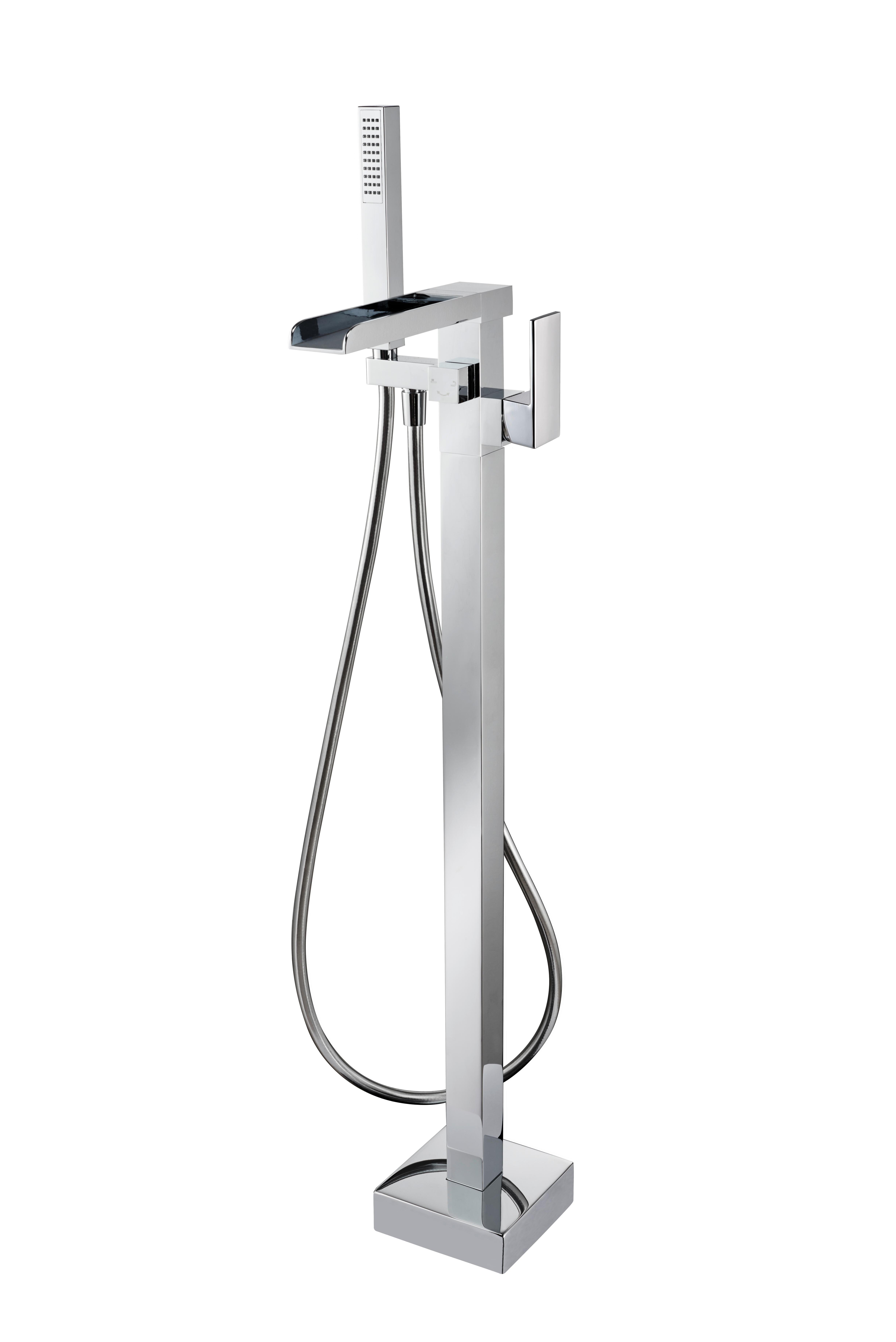 Grifo bañera de pie exento cascada maier kuadrat cromo