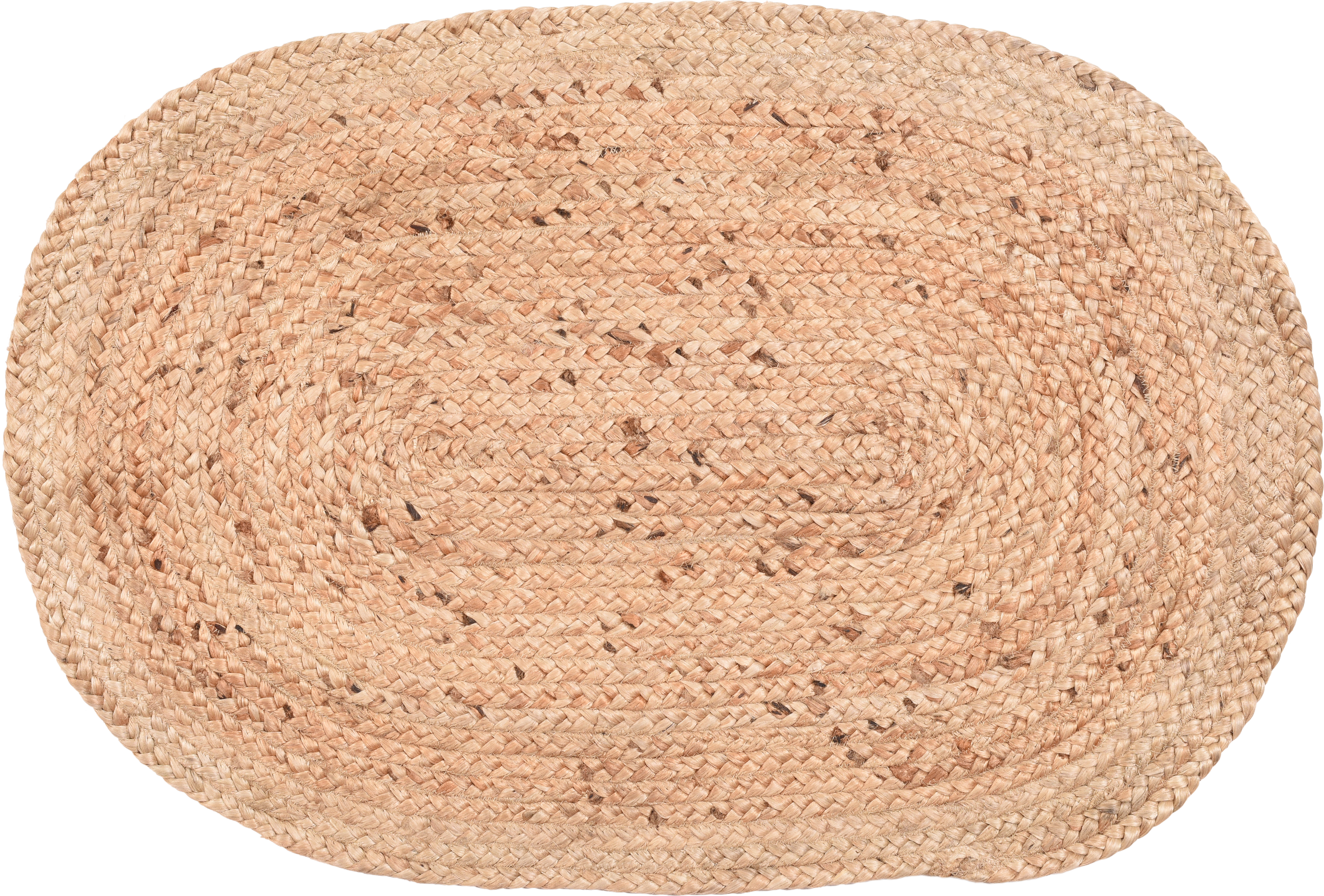 Alfombra pie de cama yute menorca ovalada liso beige ovalada 60x90cm