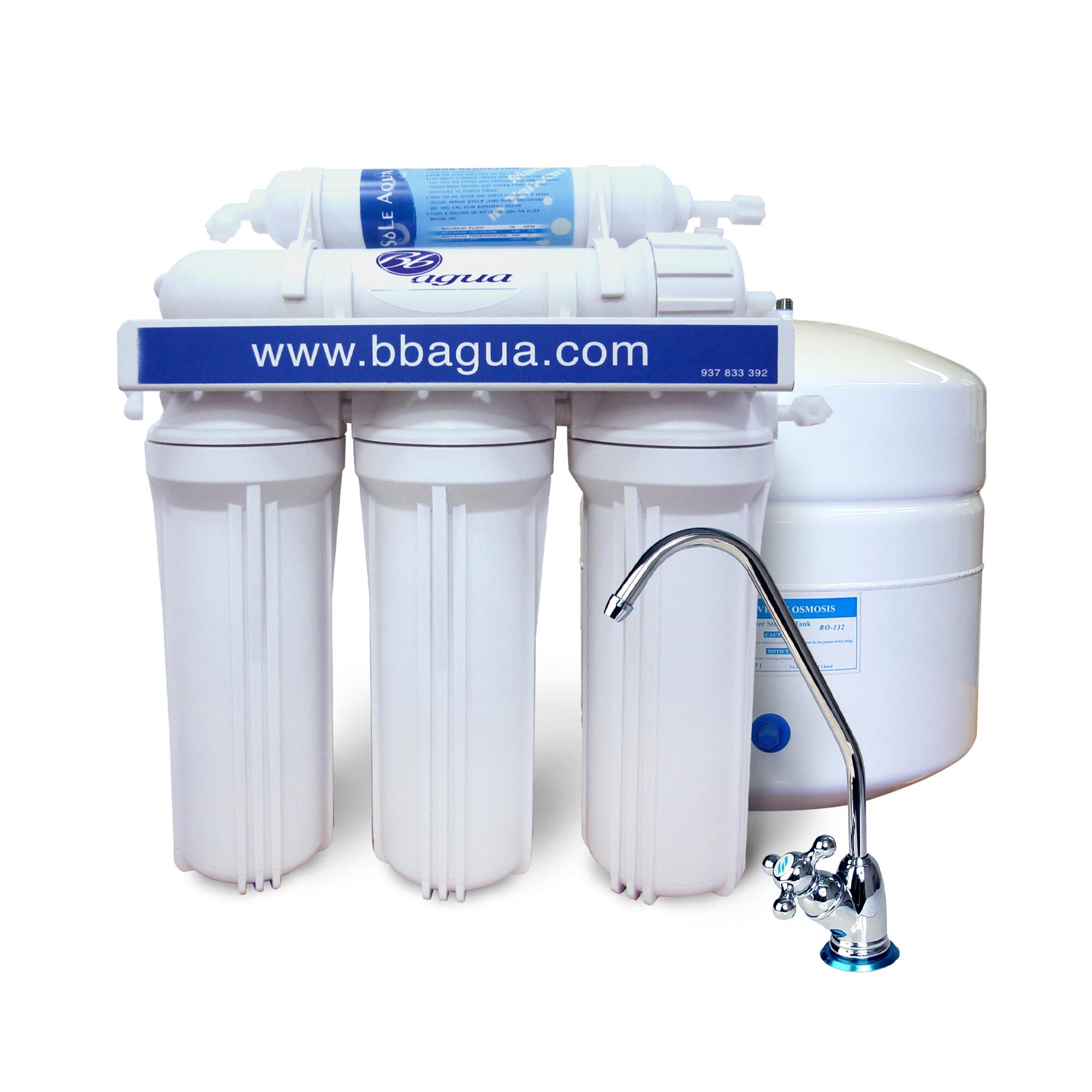 Equipamento de osmósis inversa 5 etapas Bbagua - 6