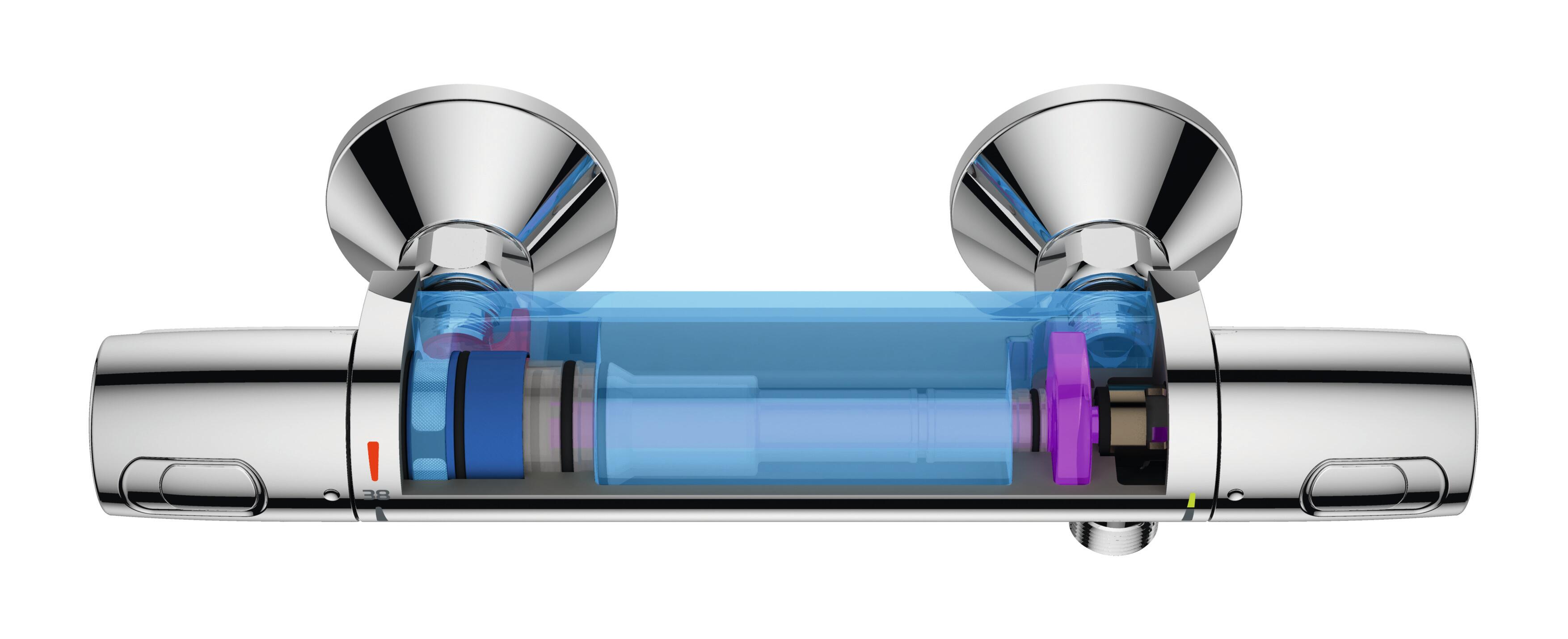 Grifo de ducha termostático empotrable GROHE Trend Cool Touch cromo brillo Latón - 8