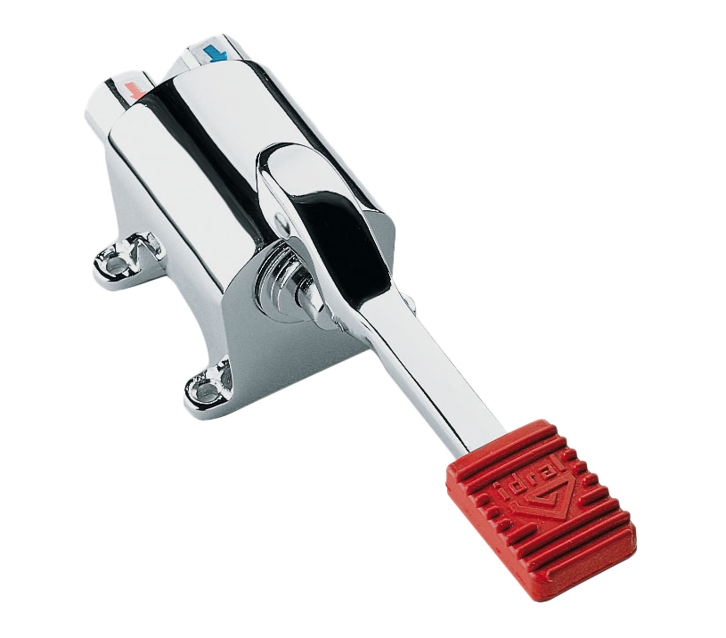 Grifo de cocina a pedal 2 aguas AQUAGRIF cromado Leroy Merlin