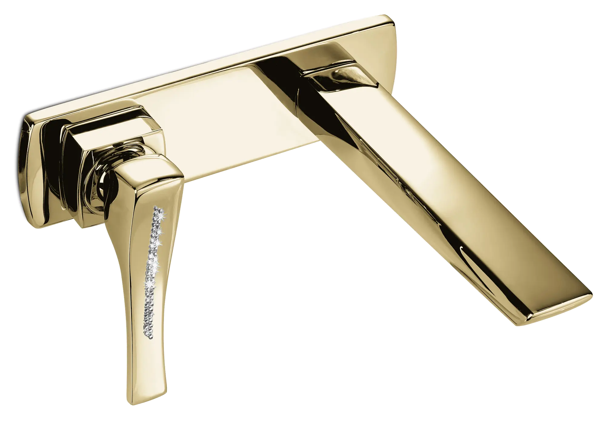 Grifo lavabo empotrado maier skip diamond oro brillo