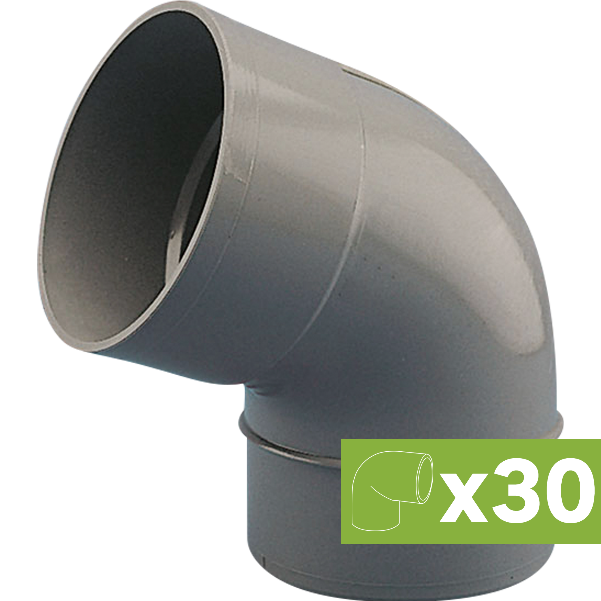 Lote 30 codos pvc evacuación ø 40 mm 67º m-h