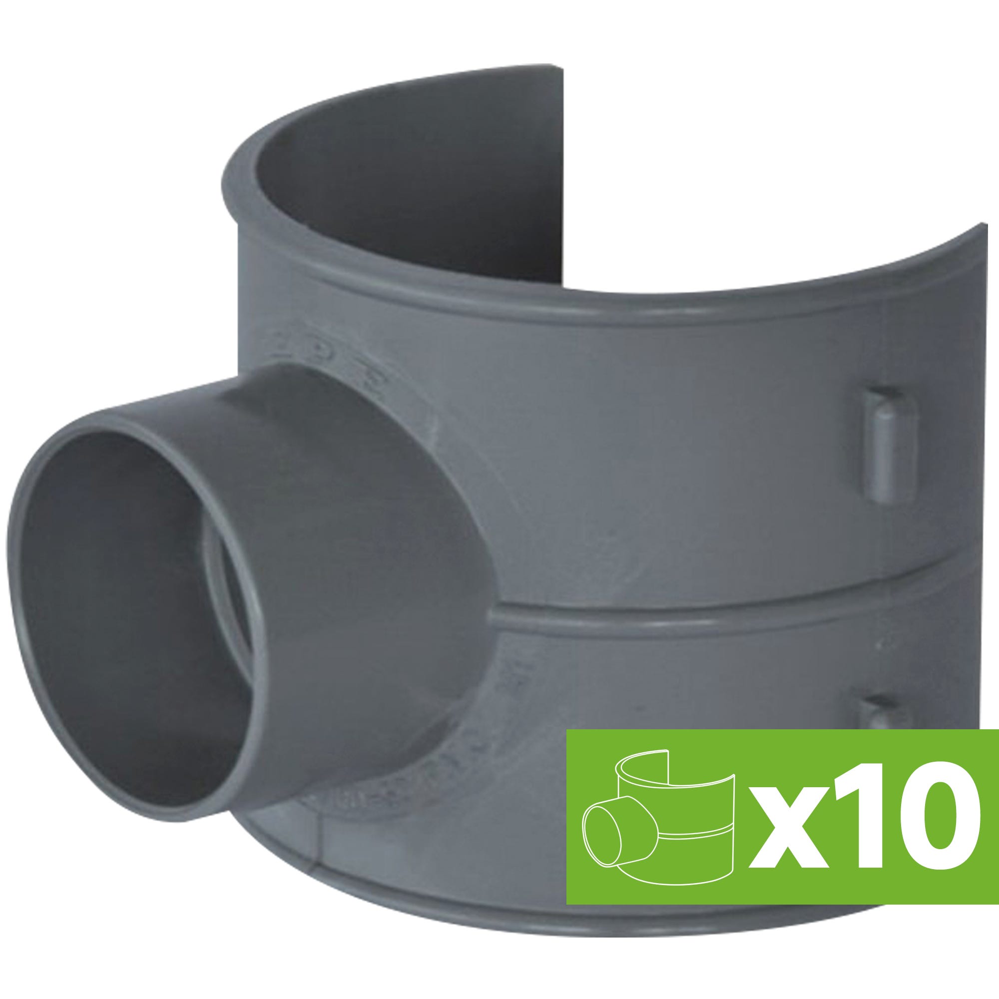 Lote 10 injerto 90 tubo PVC 110-125/50 | Leroy Merlin