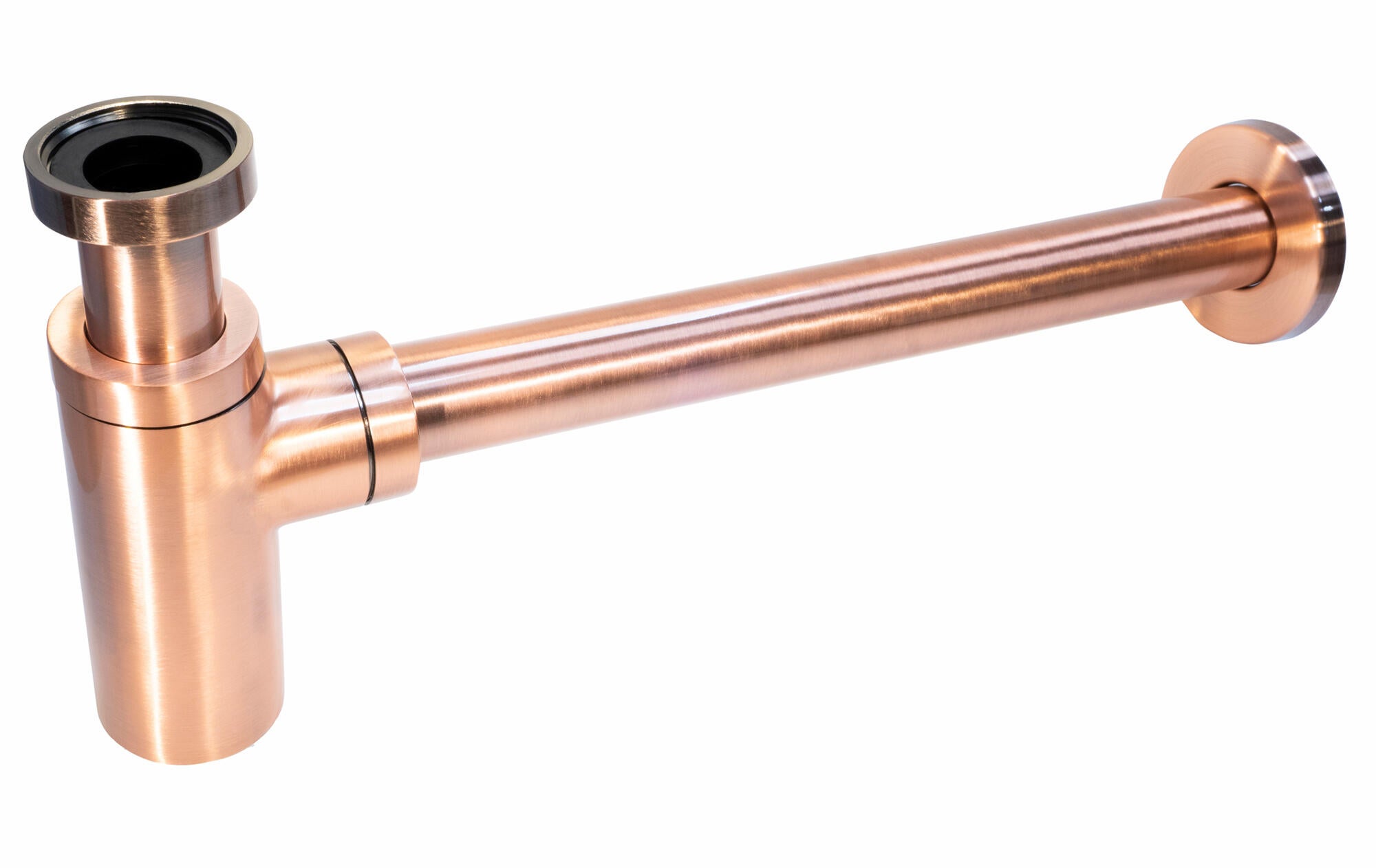 Sifon botella decorativo redondo idrospania 32mm cobre