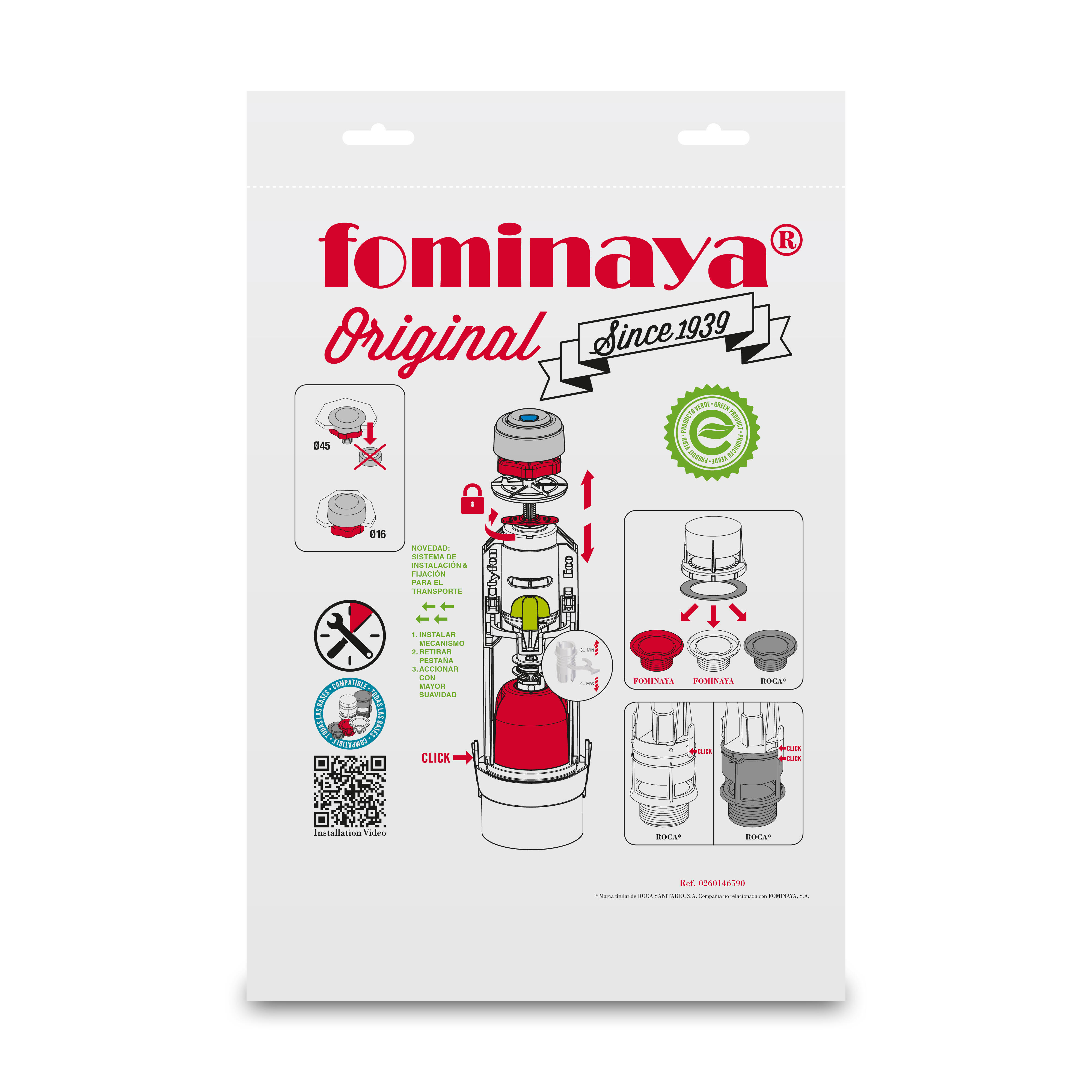 Descargador FOMINAYA doble pulsador 3/6L - 8