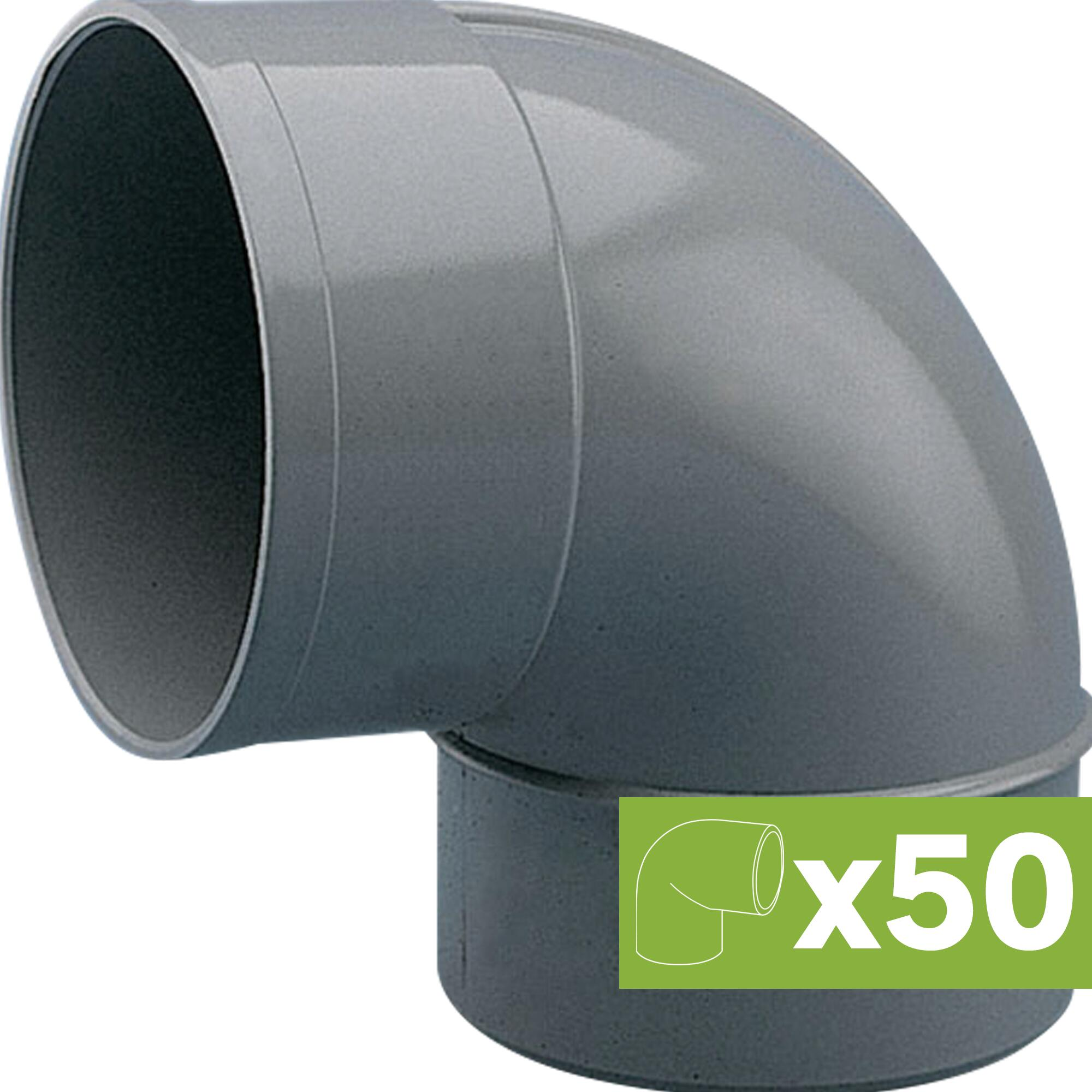 Lote 50 codos pvc evacuación ø 32 mm m-h 87º
