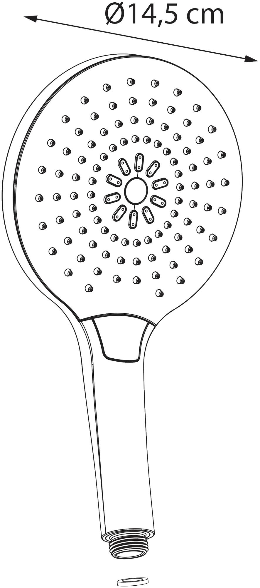 Alcachofa de ducha SENSEA Etna cromo con 3 funciones - 8