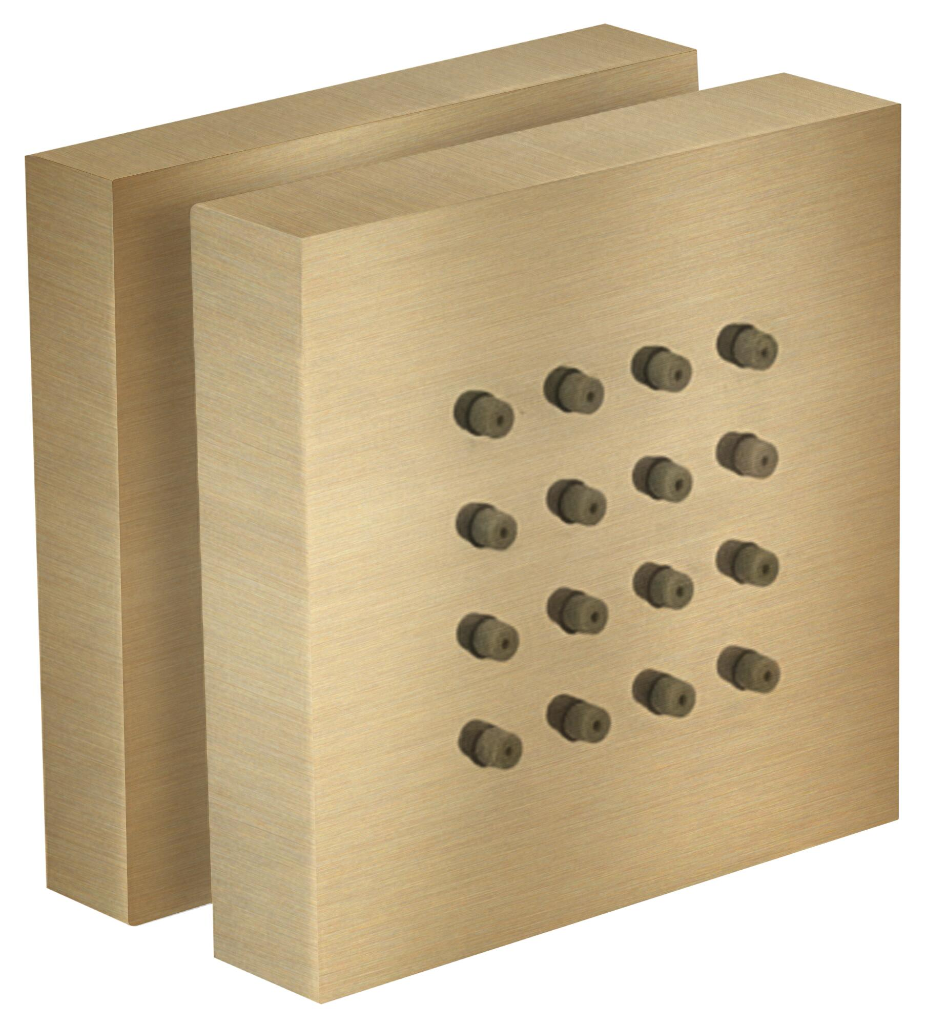 Jet lateral orientable cuadrado maier 65 x 65 mm oro cepillado