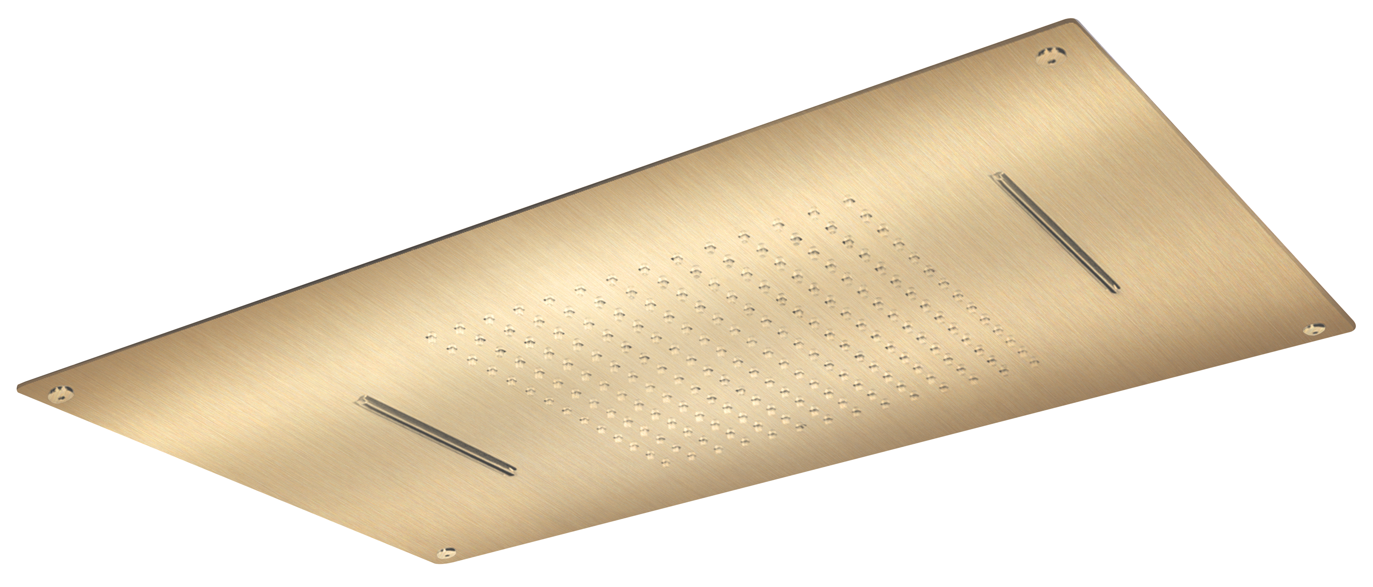 Rociador de ducha hydroterapia maier 2 funciones 70x40 cm oro cepillado