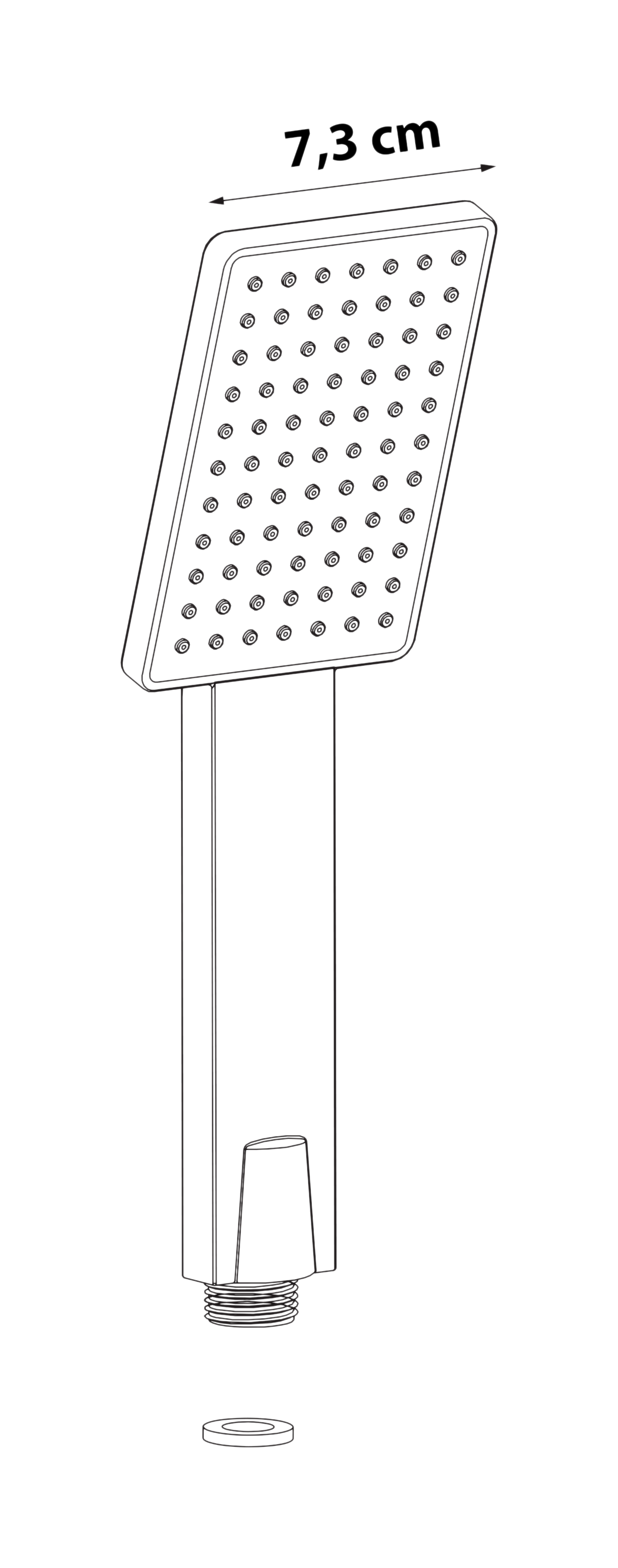 Alcachofa de ducha SENSEA Bacata cromo con 1 función - 4
