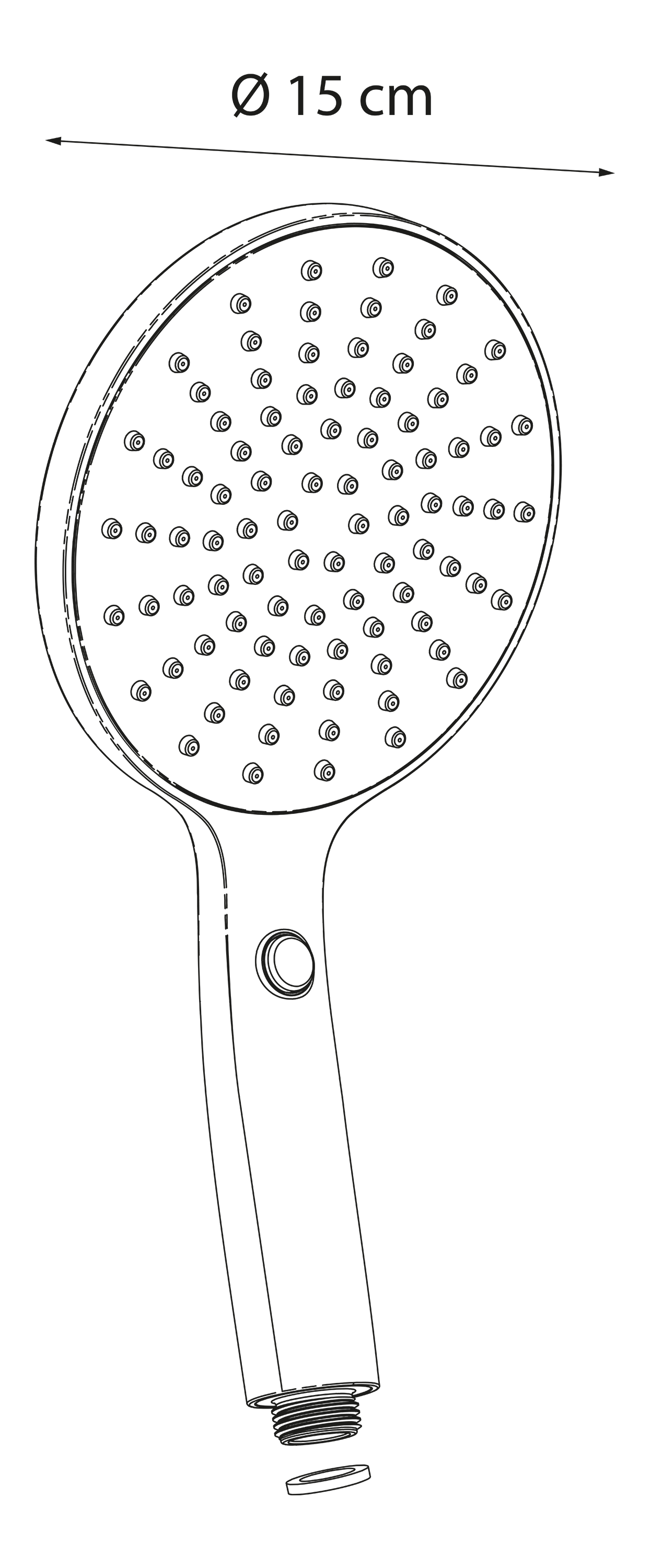 Alcachofa de ducha SENSEA Tika cromo con 1 función - 7