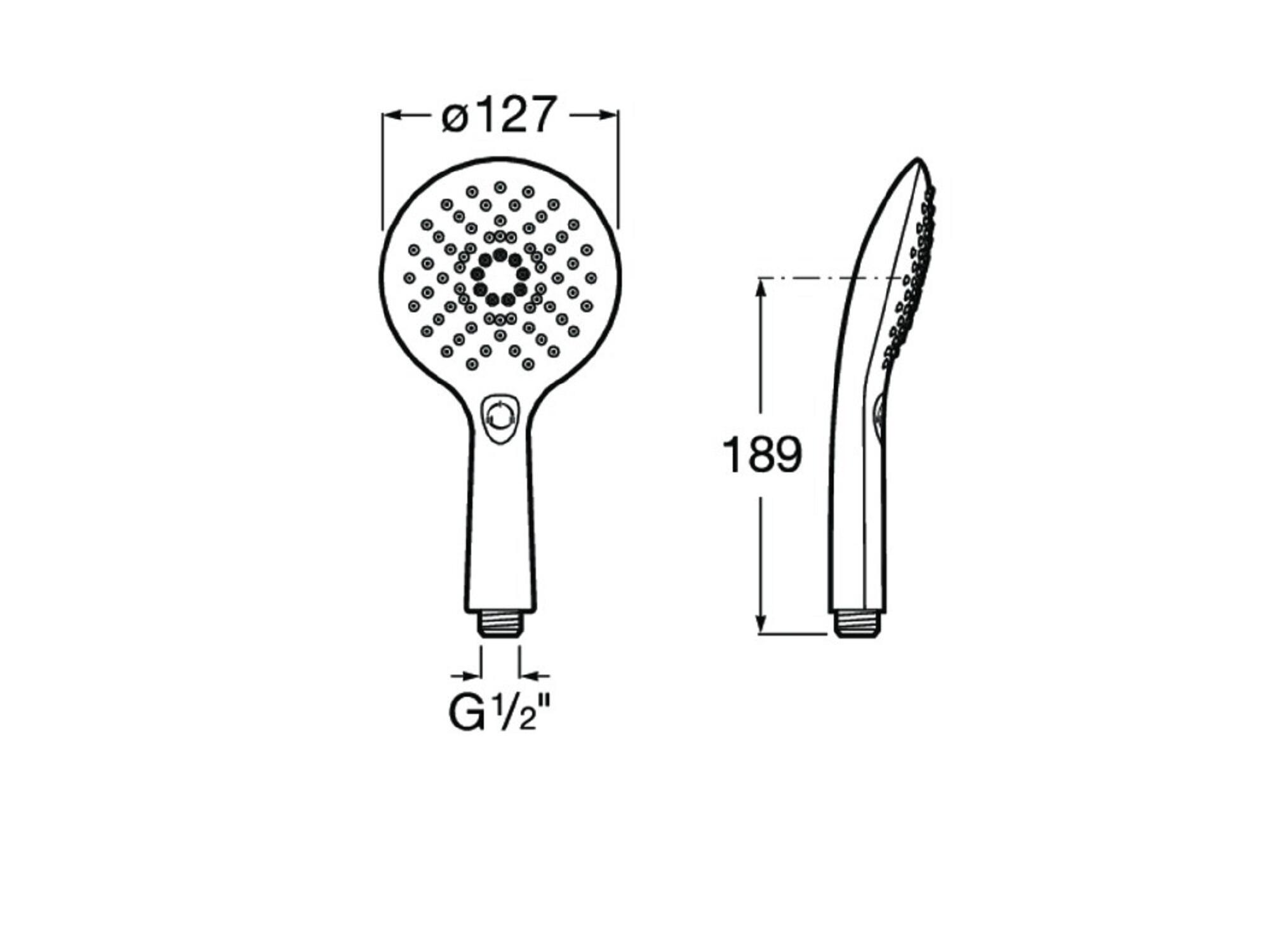 Alcachofa de ducha ROCA Osiris blanco con 3 funciones - 3